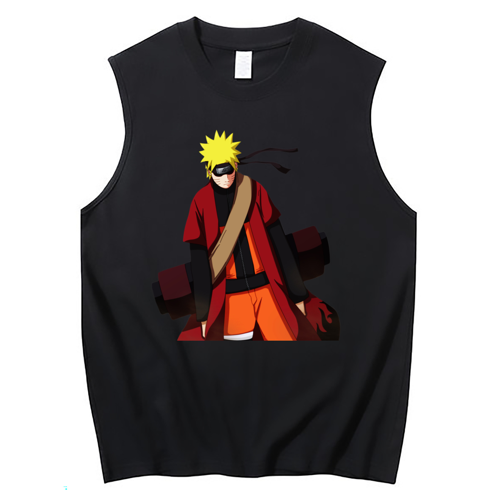 （画像用） NARUTO -ナルト- うずまき ナルト Uzumaki Naruto コットン100％タンクトップ（フロントプリント）