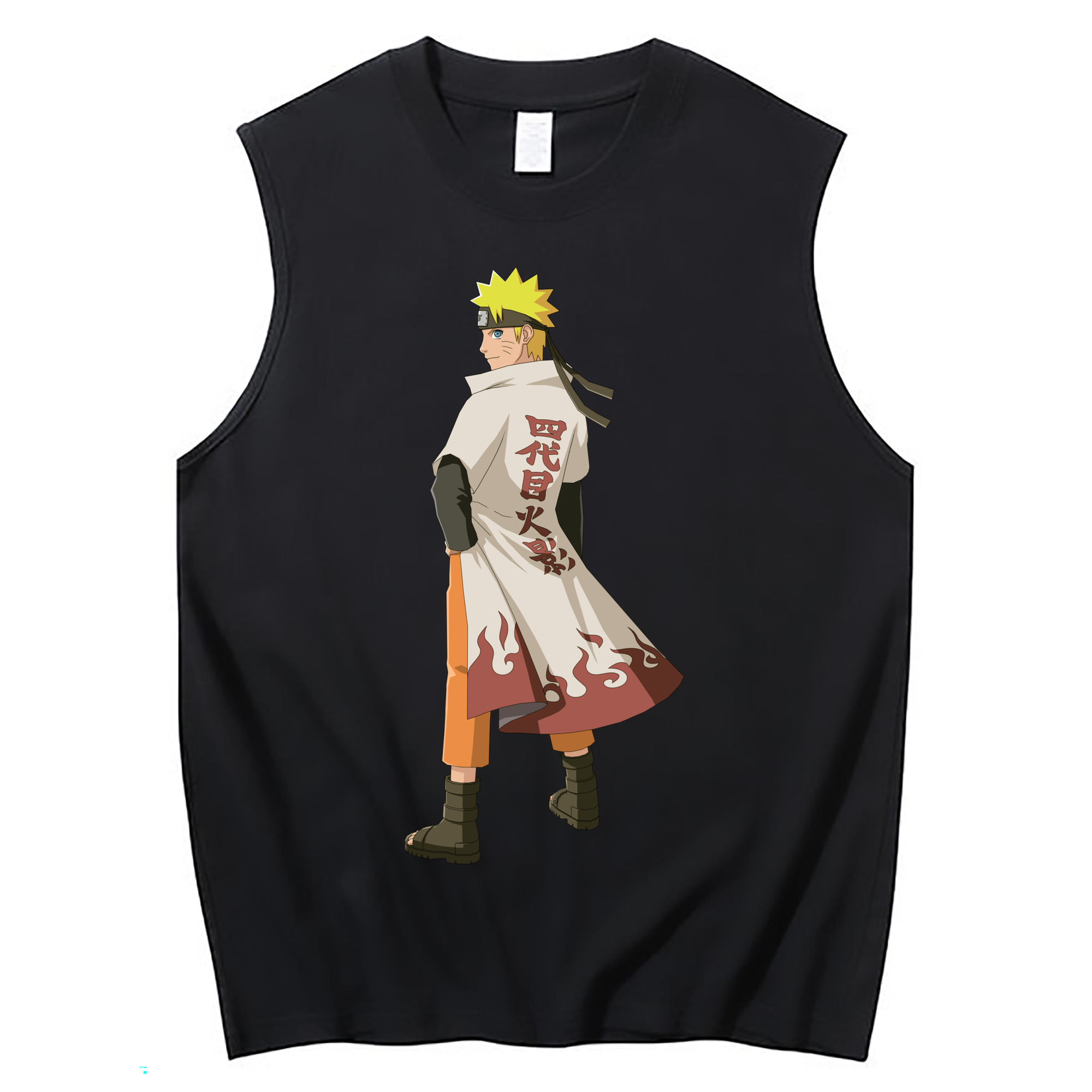 （画像用） NARUTO -ナルト- うずまき ナルト Uzumaki Naruto コットン100％タンクトップ（フロントプリント）