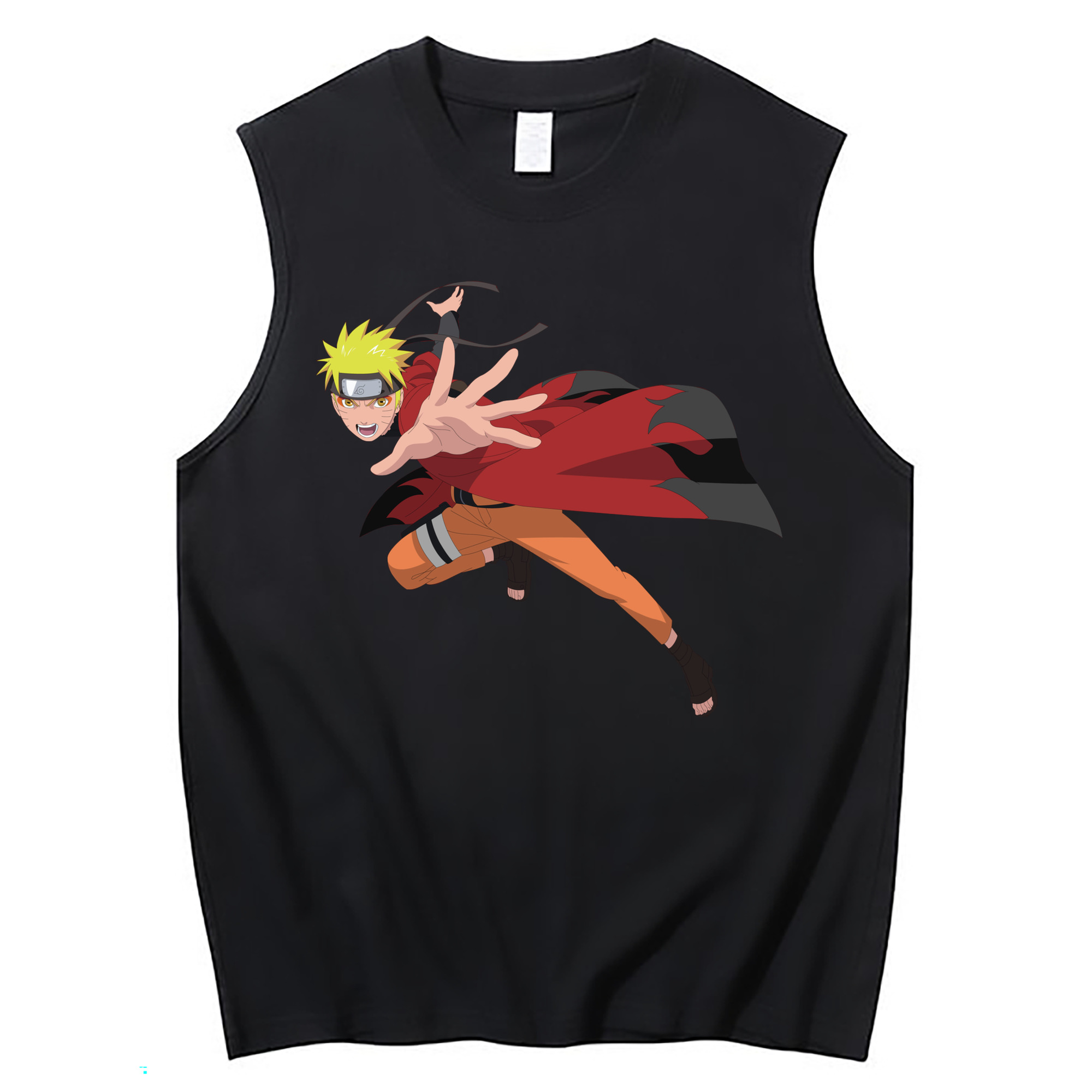 （画像用） NARUTO -ナルト- うずまき ナルト Uzumaki Naruto コットン100％タンクトップ（フロントプリント）