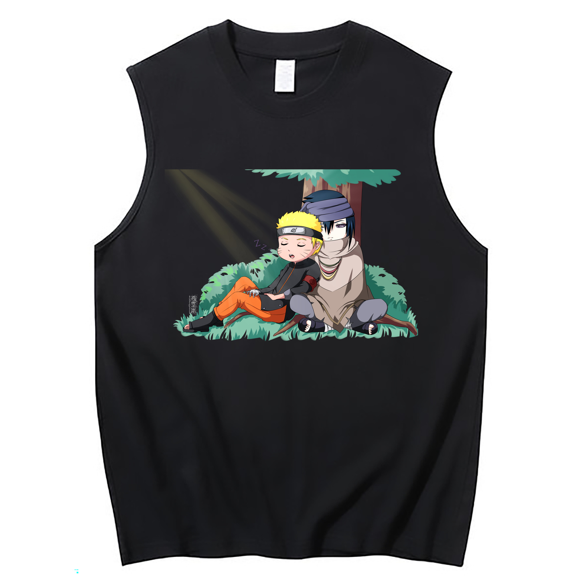 （画像用） NARUTO -ナルト- うずまき ナルト Uzumaki Naruto コットン100％タンクトップ（フロントプリント）