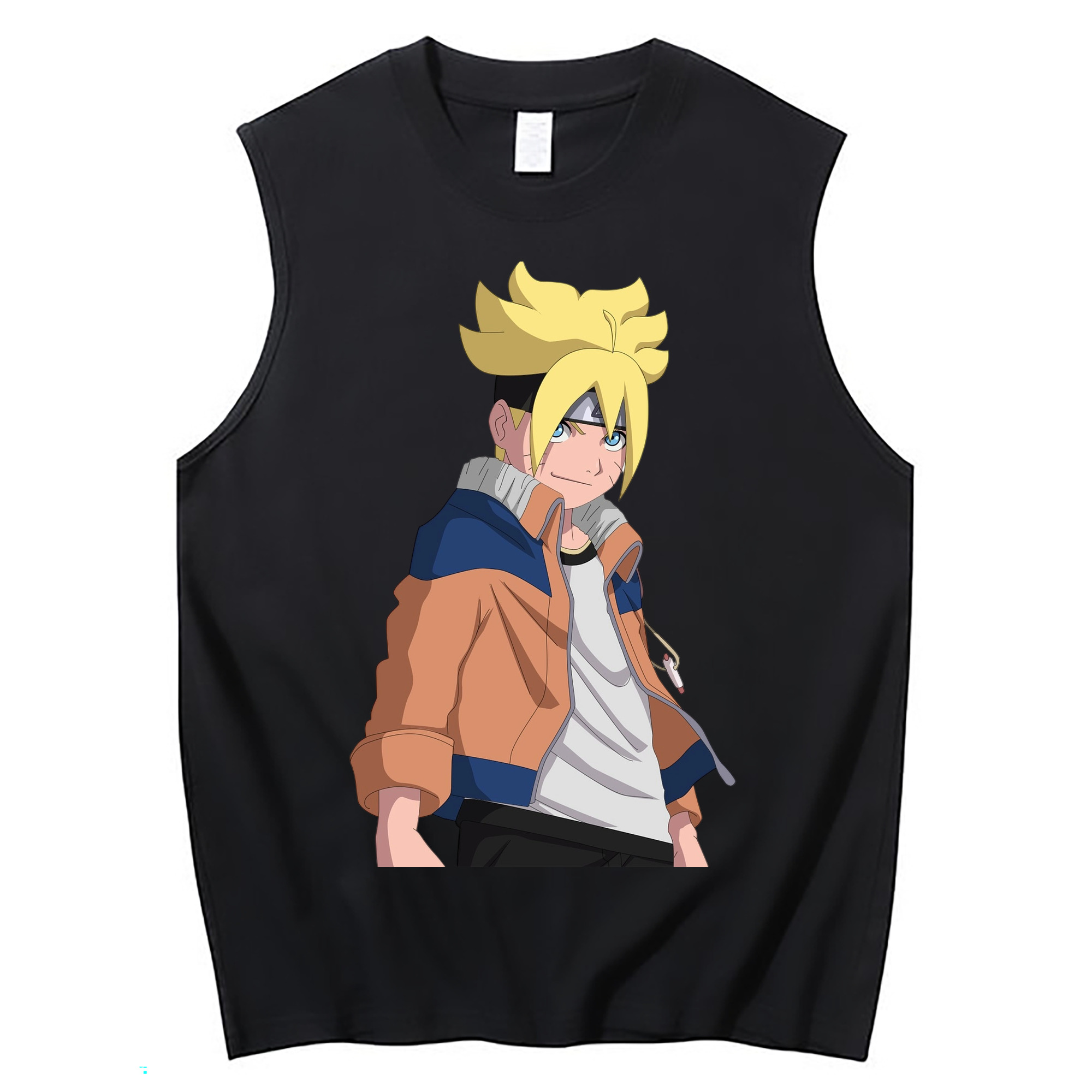（画像用） NARUTO -ナルト- うずまき ナルト Uzumaki Naruto コットン100％タンクトップ（フロントプリント）