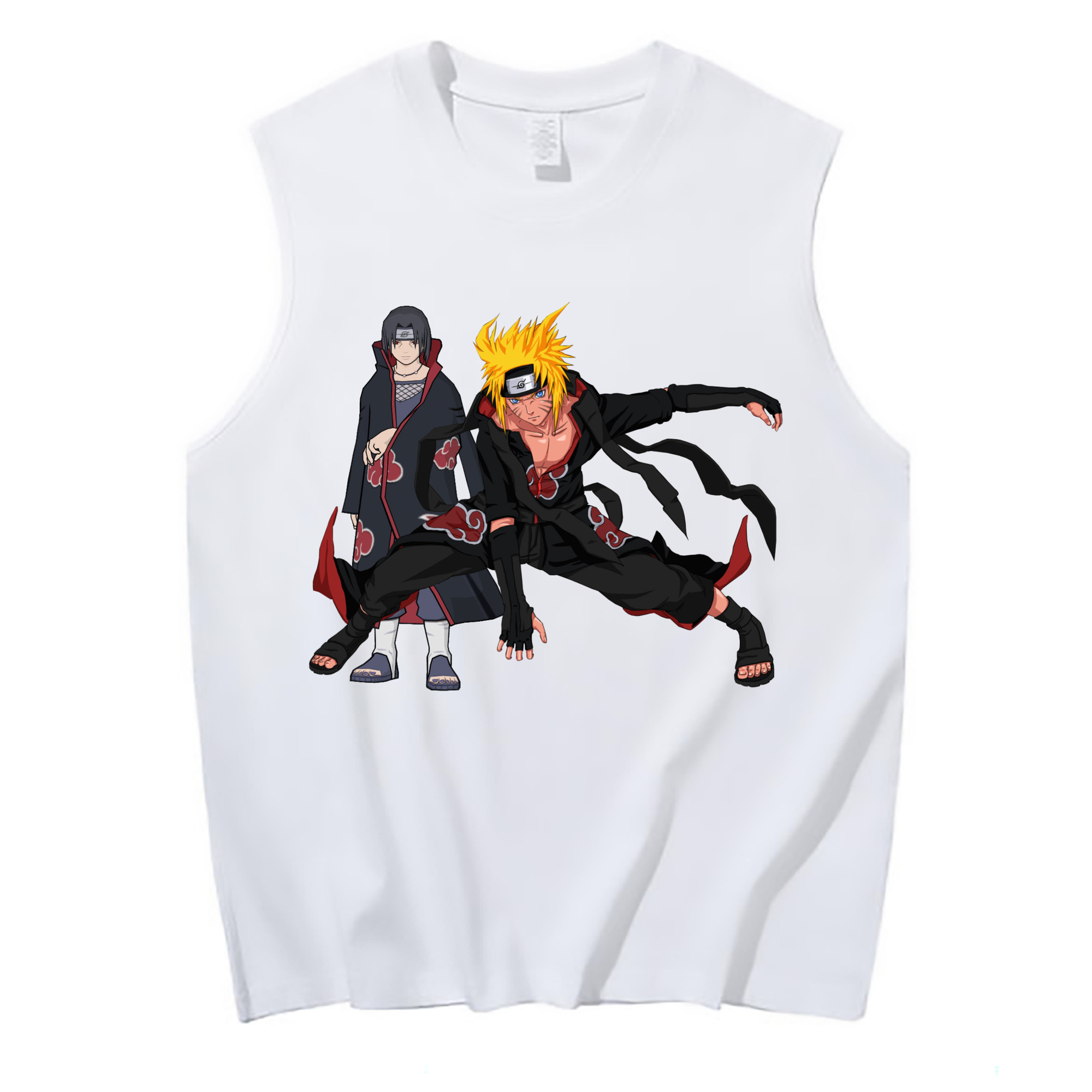 （画像用） NARUTO -ナルト- うずまき ナルト Uzumaki Naruto コットン100％タンクトップ（フロントプリント）