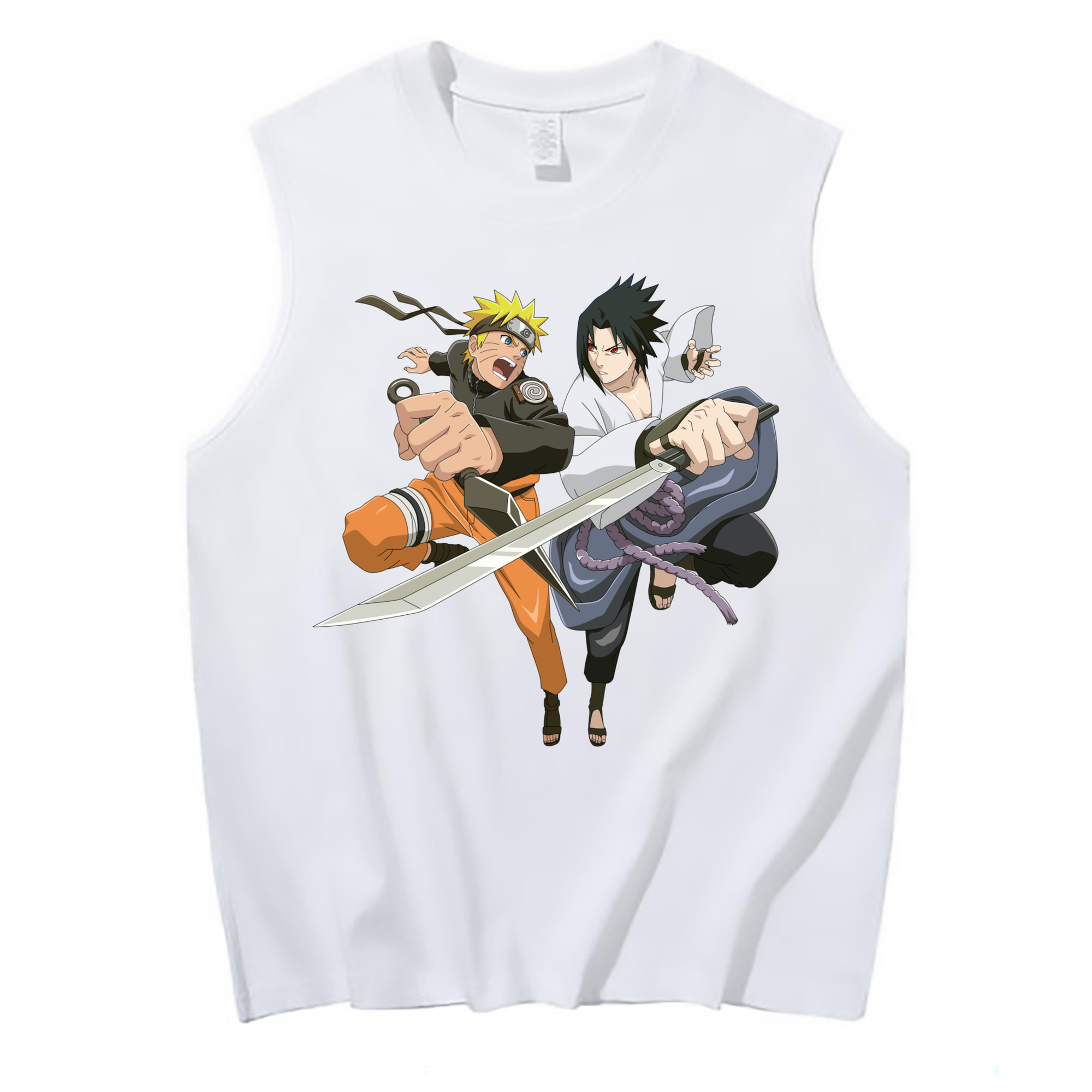 （画像用） NARUTO -ナルト- うずまき ナルト Uzumaki Naruto コットン100％タンクトップ（フロントプリント）