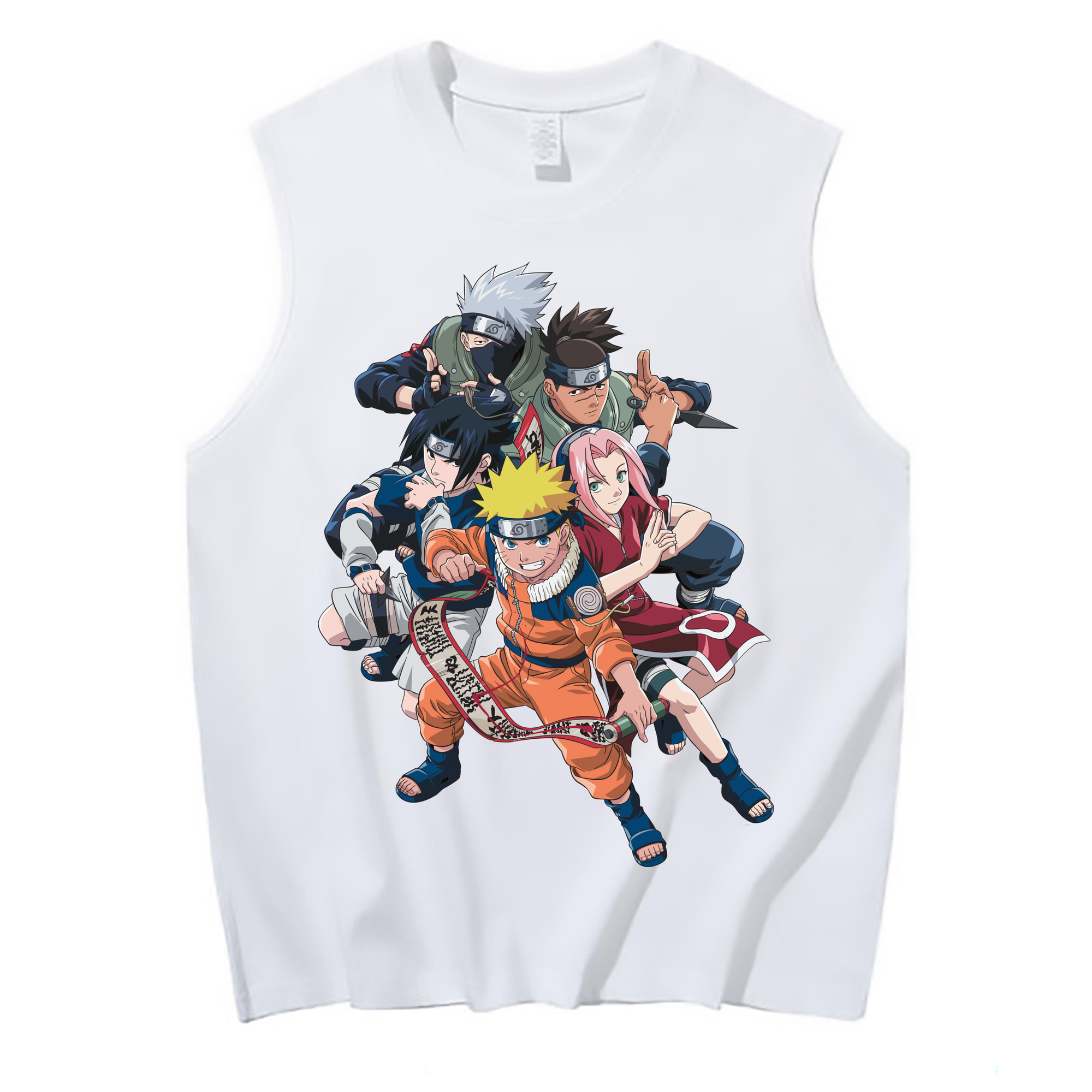 （画像用） NARUTO -ナルト- うずまき ナルト Uzumaki Naruto コットン100％タンクトップ（フロントプリント）