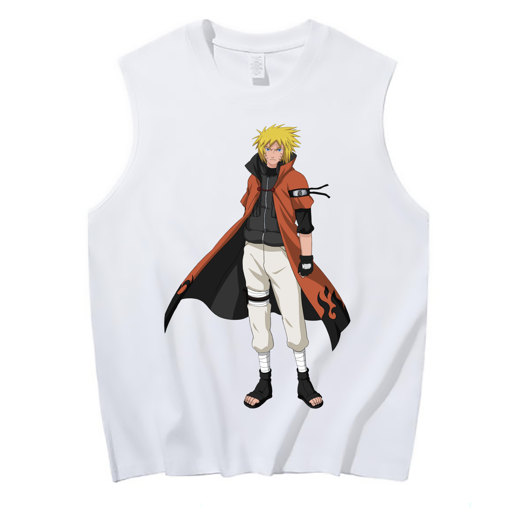 （画像用） NARUTO -ナルト- うずまき ナルト Uzumaki Naruto コットン100％タンクトップ（フロントプリント）