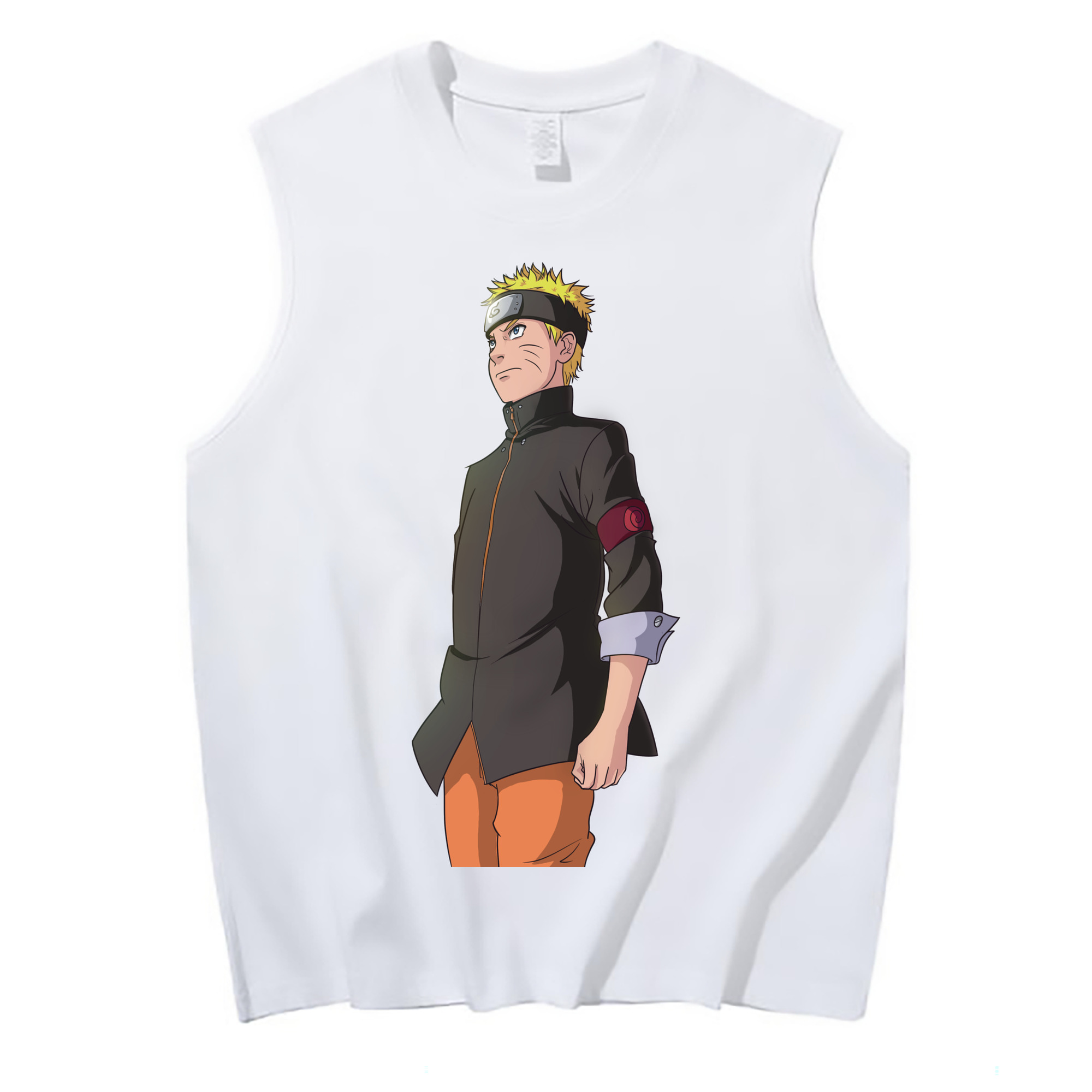 （画像用） NARUTO -ナルト- うずまき ナルト Uzumaki Naruto コットン100％タンクトップ（フロントプリント）