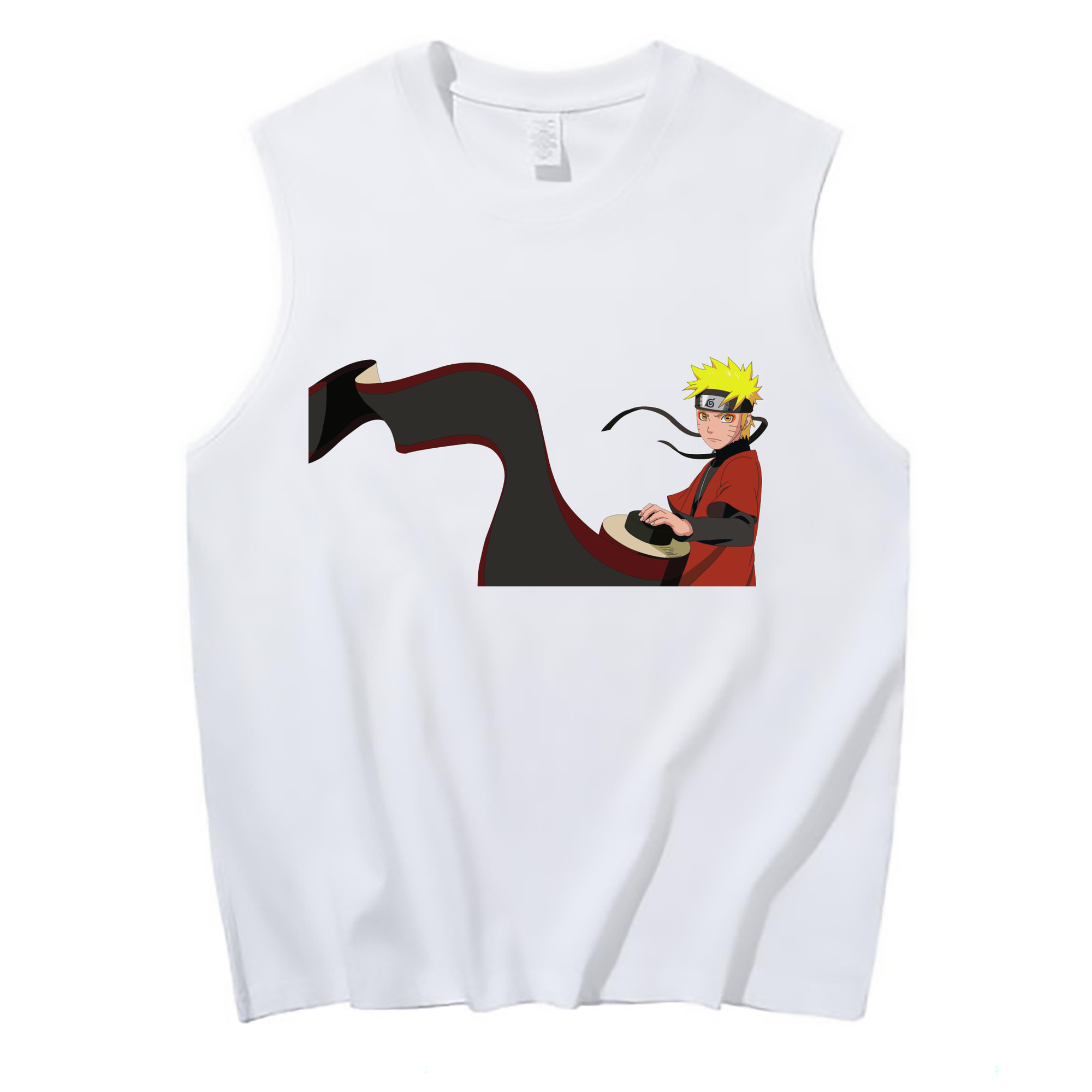 （画像用） NARUTO -ナルト- うずまき ナルト Uzumaki Naruto コットン100％タンクトップ（フロントプリント）