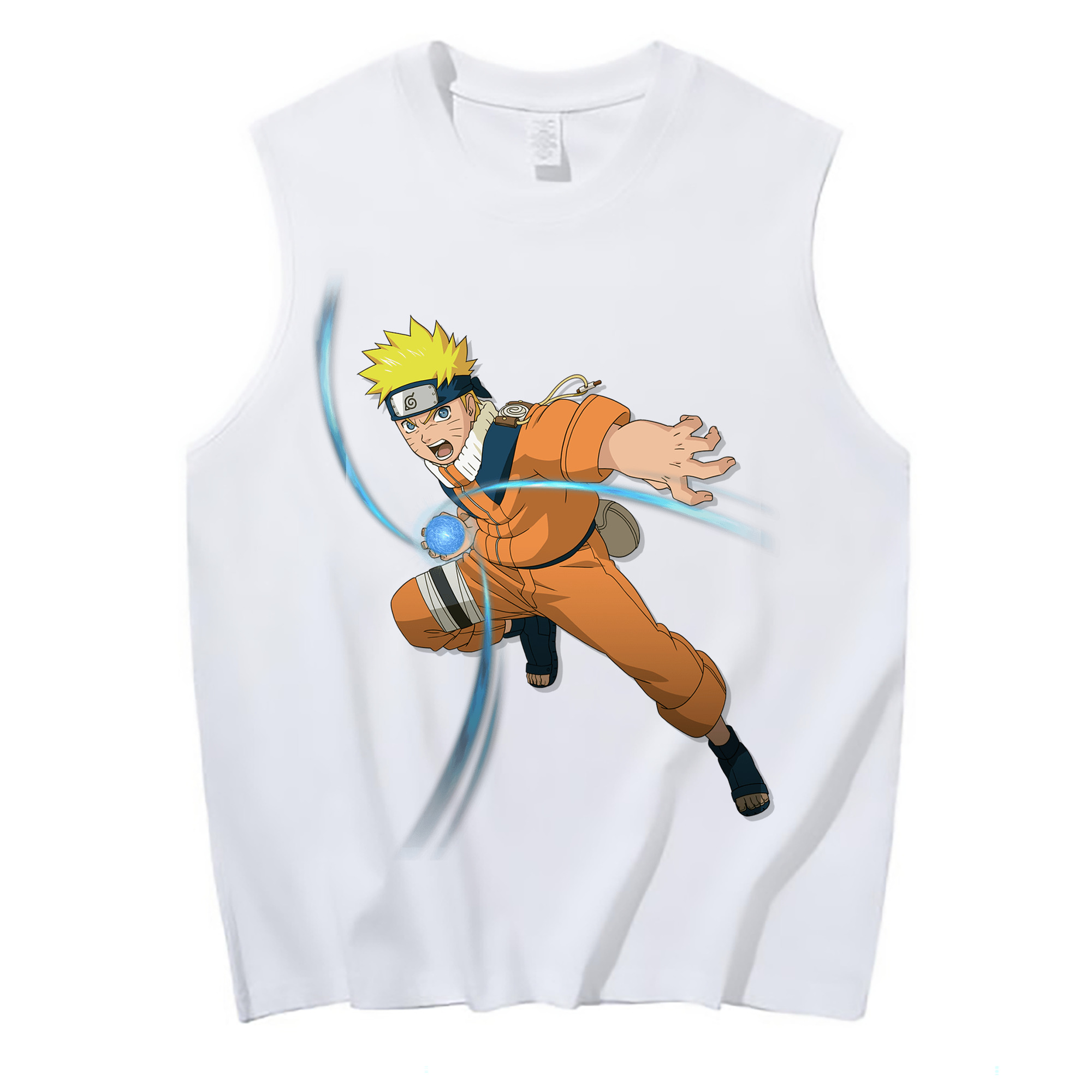 （画像用） NARUTO -ナルト- うずまき ナルト Uzumaki Naruto コットン100％タンクトップ（フロントプリント）