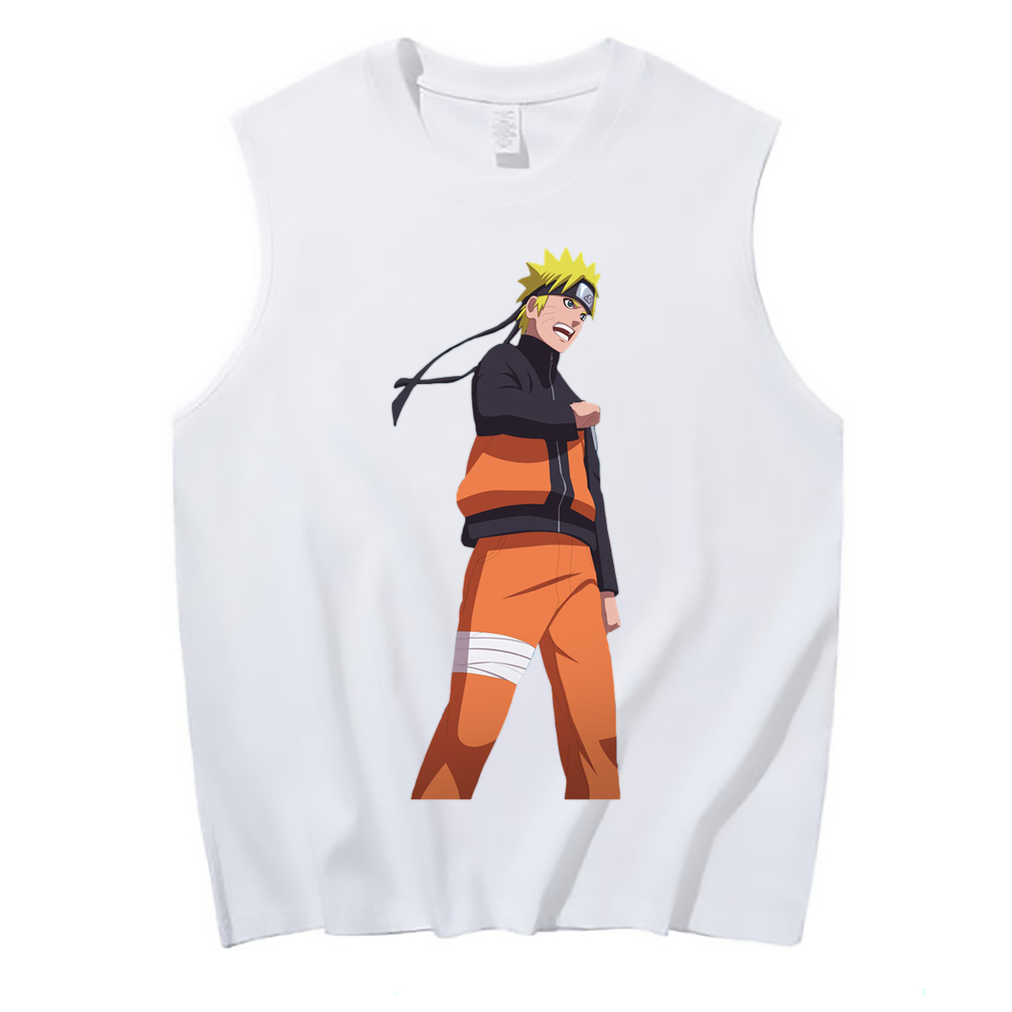 （画像用） NARUTO -ナルト- うずまき ナルト Uzumaki Naruto コットン100％タンクトップ（フロントプリント）
