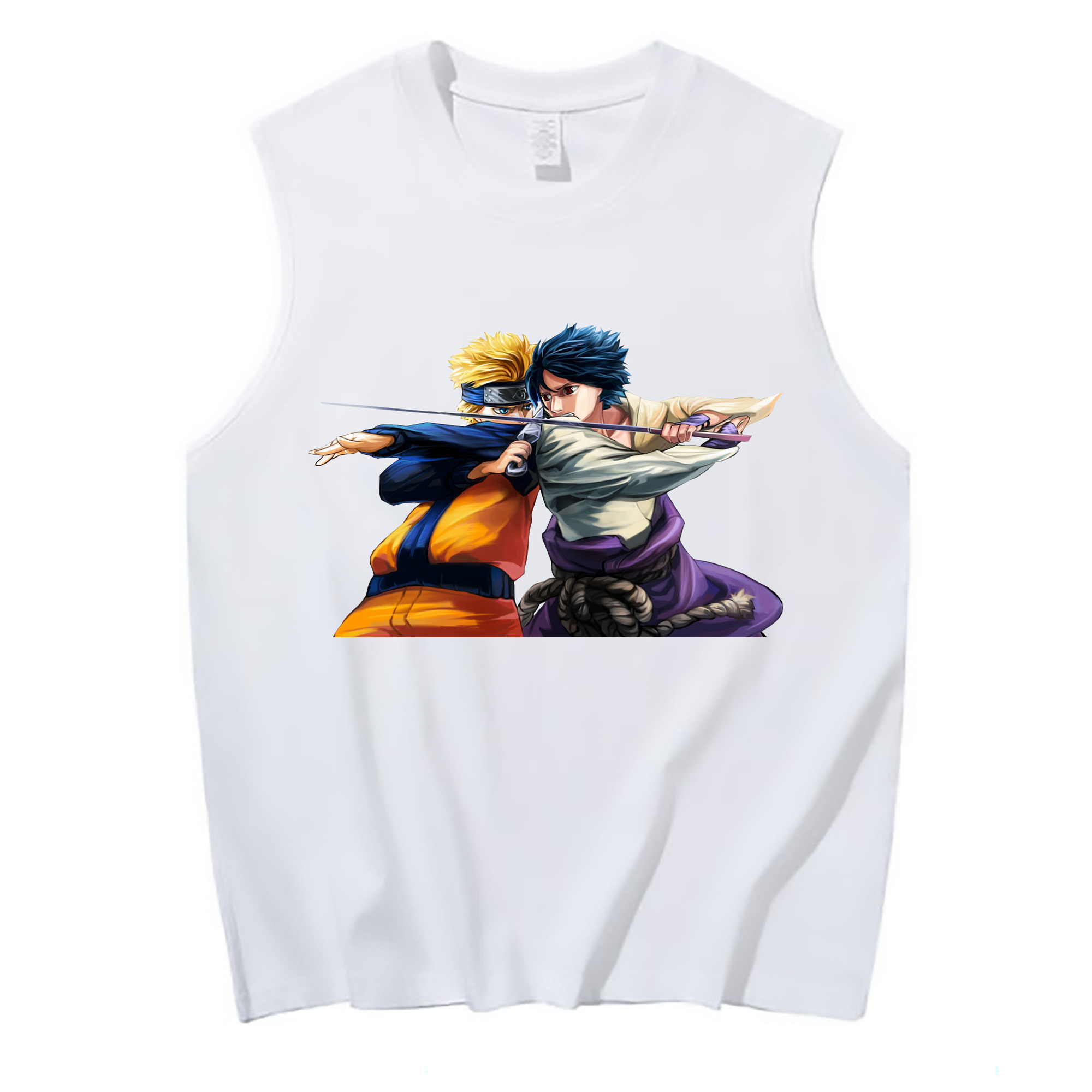 （画像用） NARUTO -ナルト- うずまき ナルト Uzumaki Naruto コットン100％タンクトップ（フロントプリント）