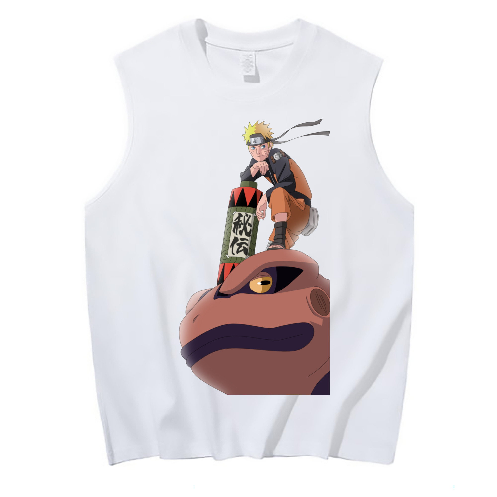 （画像用） NARUTO -ナルト- うずまき ナルト Uzumaki Naruto コットン100％タンクトップ（フロントプリント）