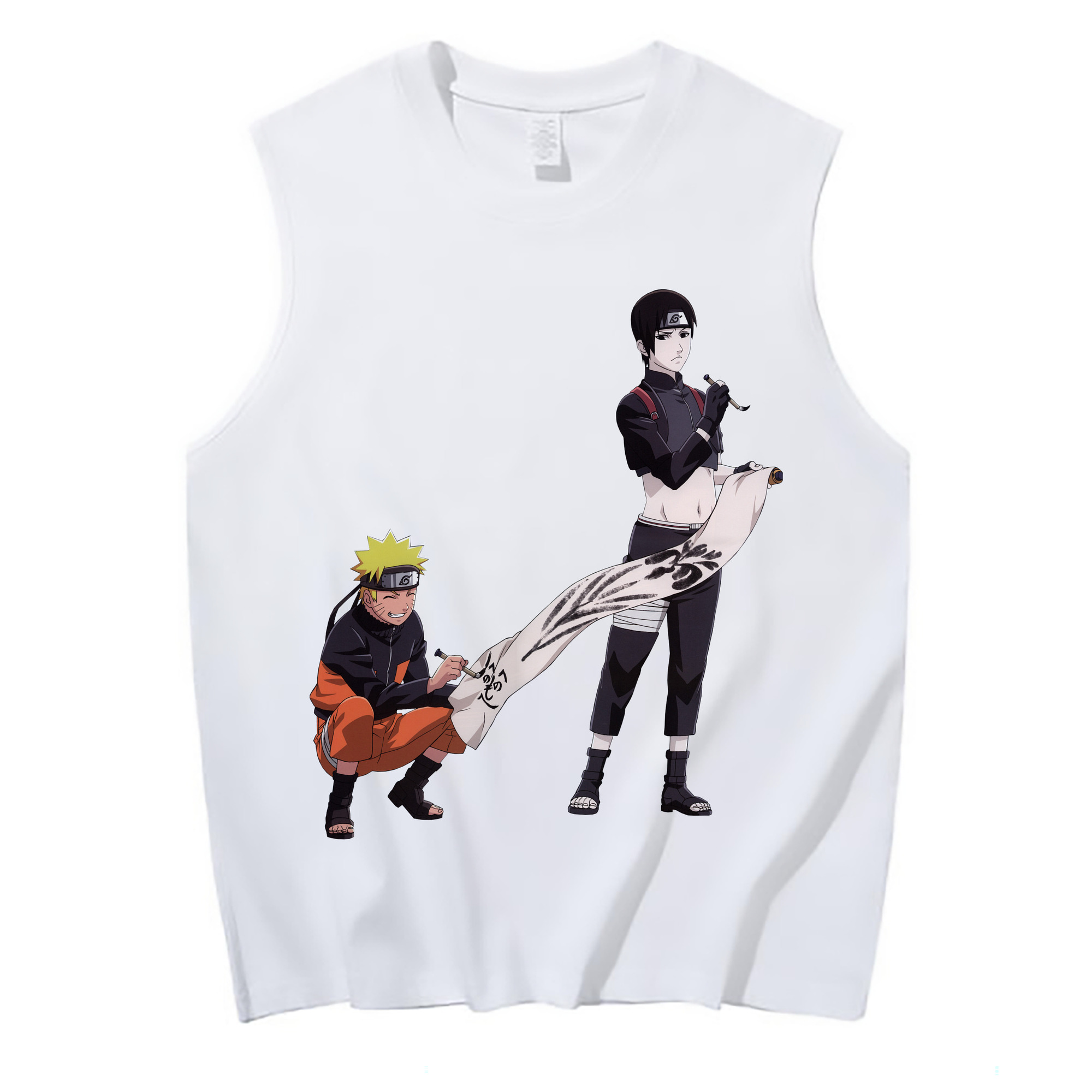 （画像用） NARUTO -ナルト- うずまき ナルト Uzumaki Naruto コットン100％タンクトップ（フロントプリント）