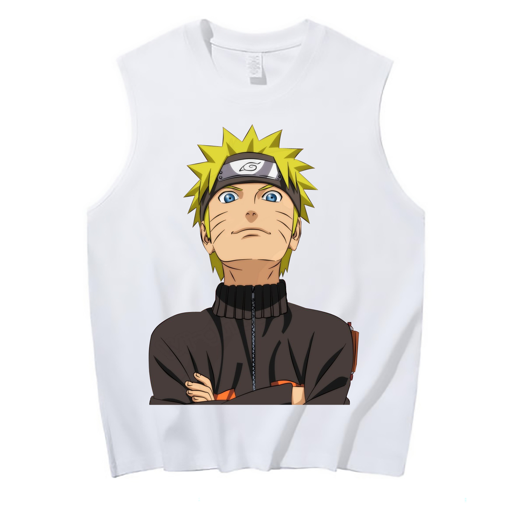 （画像用） NARUTO -ナルト- うずまき ナルト Uzumaki Naruto コットン100％タンクトップ（フロントプリント）