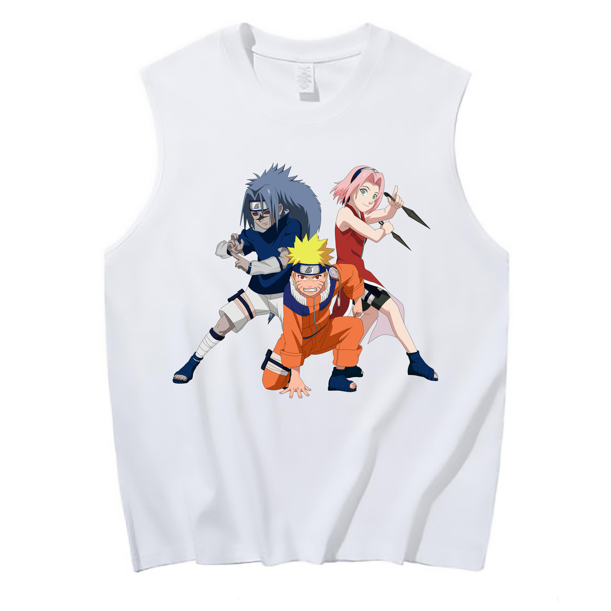 （画像用） NARUTO -ナルト- うずまき ナルト Uzumaki Naruto コットン100％タンクトップ（フロントプリント）