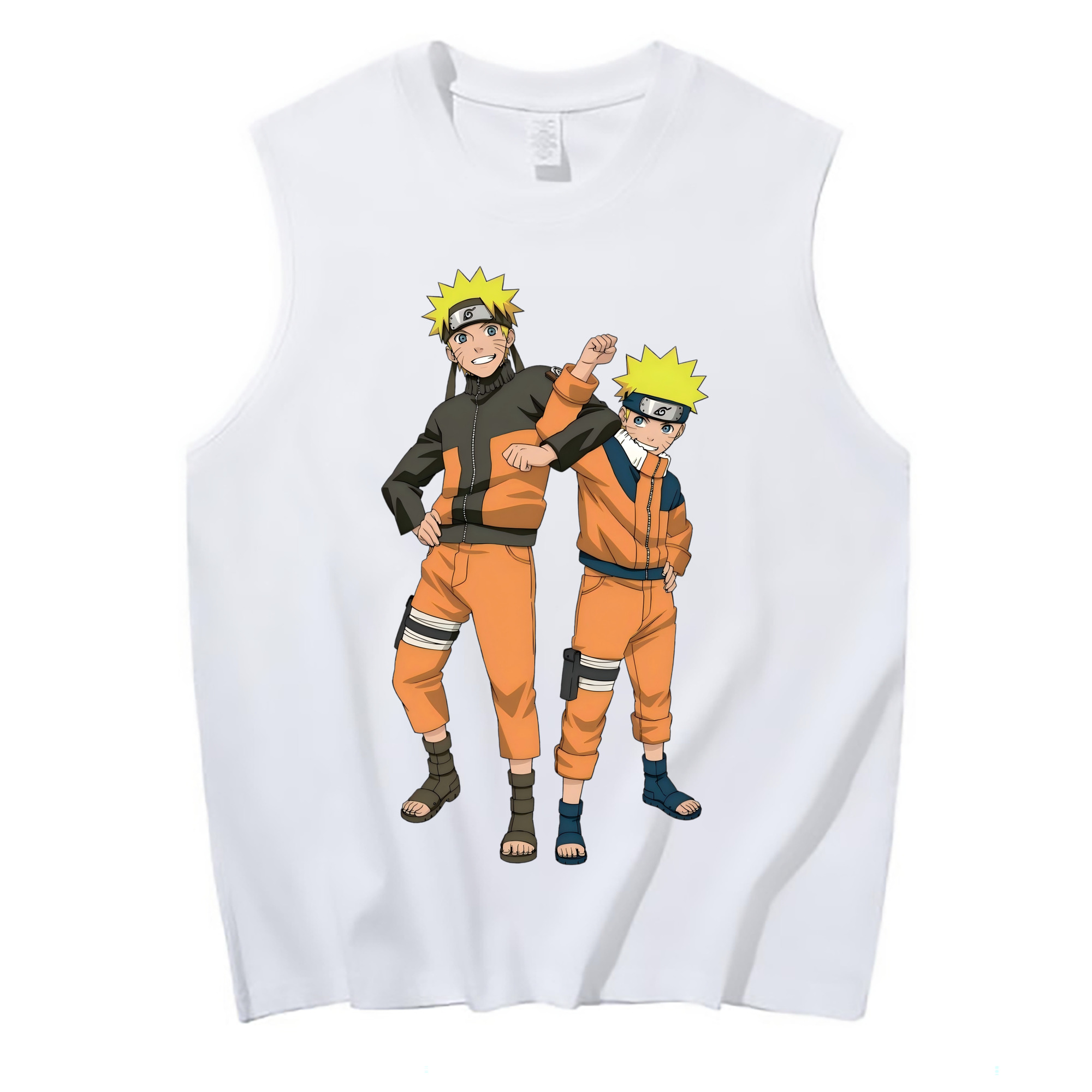 （画像用） NARUTO -ナルト- うずまき ナルト Uzumaki Naruto コットン100％タンクトップ（フロントプリント）