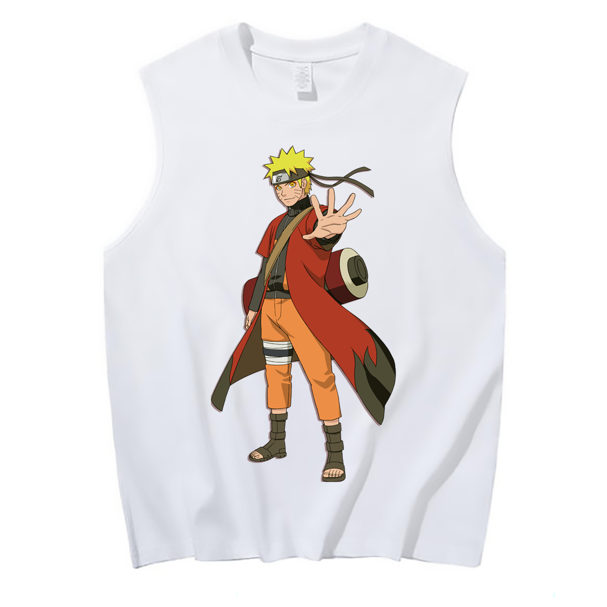 （画像用） NARUTO -ナルト- うずまき ナルト Uzumaki Naruto コットン100％タンクトップ（フロントプリント）