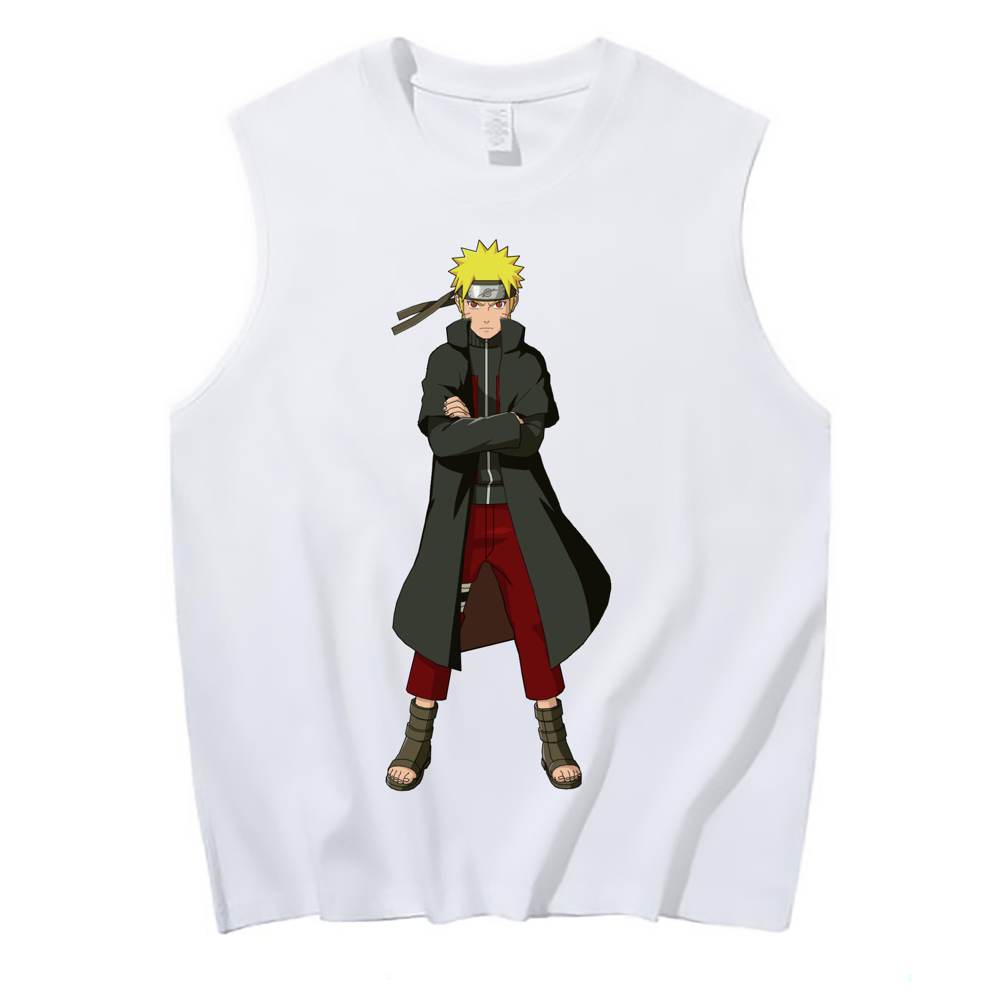 （画像用） NARUTO -ナルト- うずまき ナルト Uzumaki Naruto コットン100％タンクトップ（フロントプリント）
