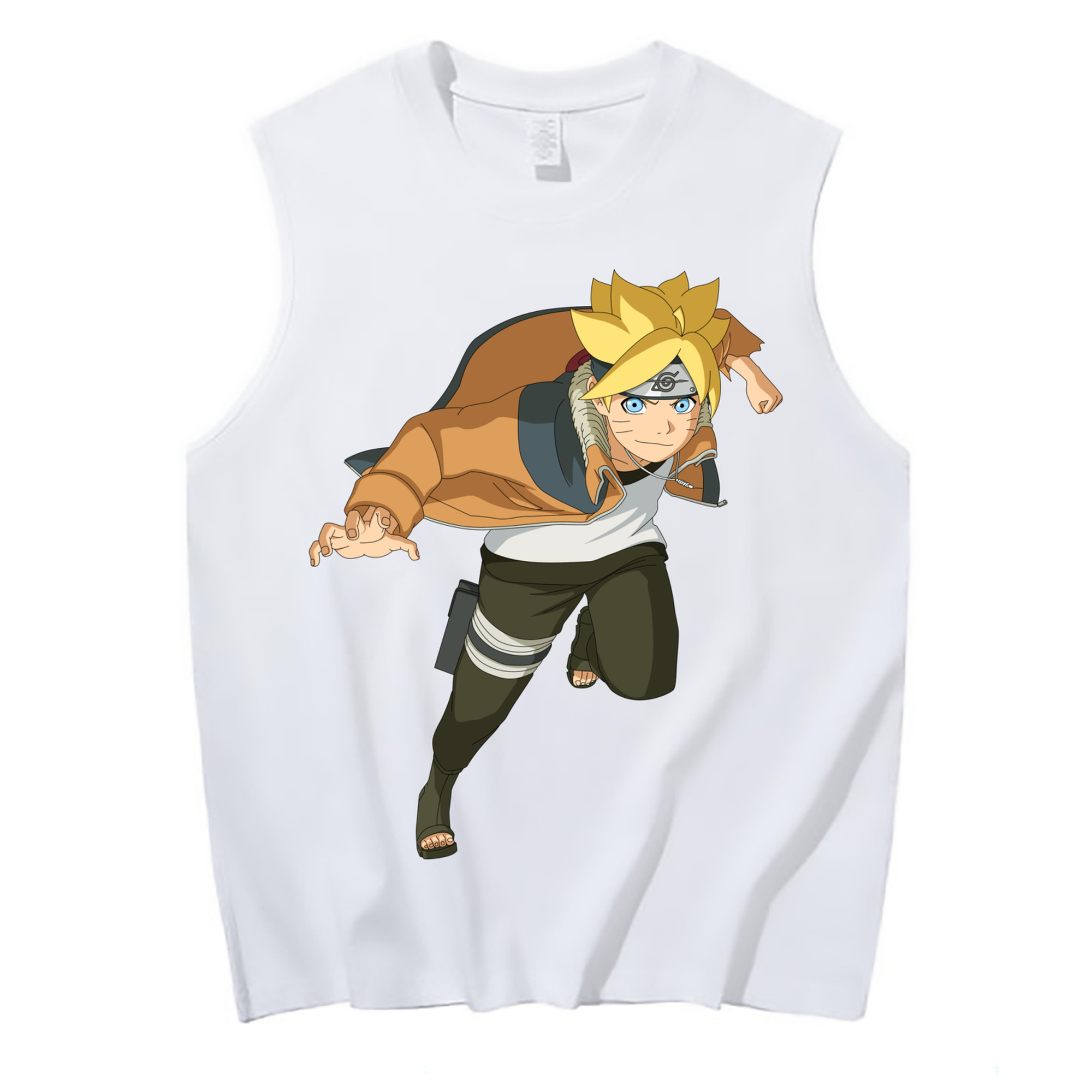 （画像用） NARUTO -ナルト- うずまき ナルト Uzumaki Naruto コットン100％タンクトップ（フロントプリント）