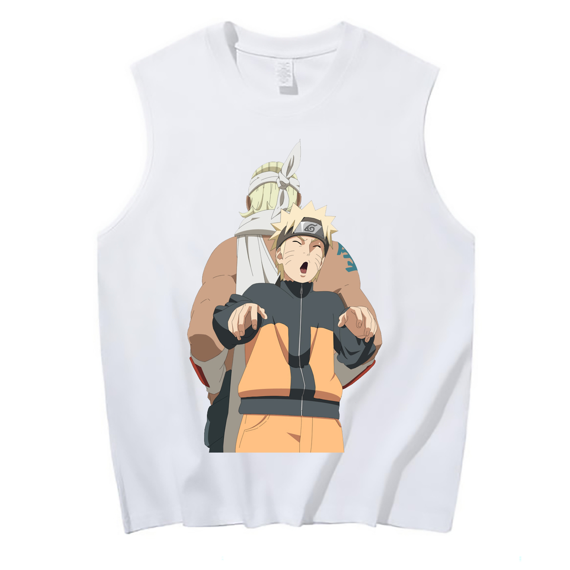 （画像用） NARUTO -ナルト- うずまき ナルト Uzumaki Naruto コットン100％タンクトップ（フロントプリント）