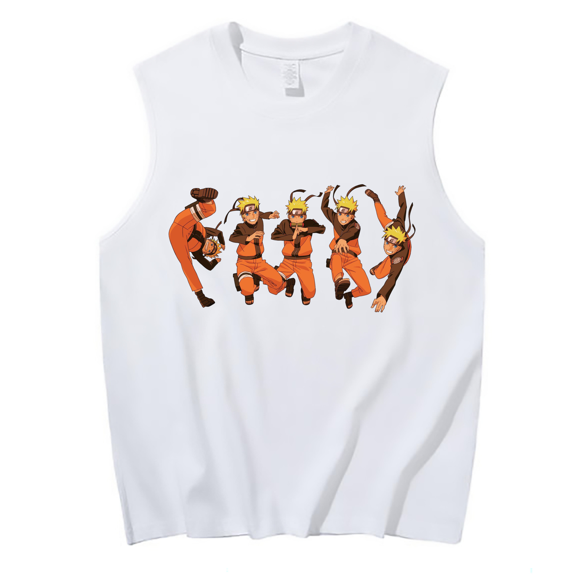 （画像用） NARUTO -ナルト- うずまき ナルト Uzumaki Naruto コットン100％タンクトップ（フロントプリント）