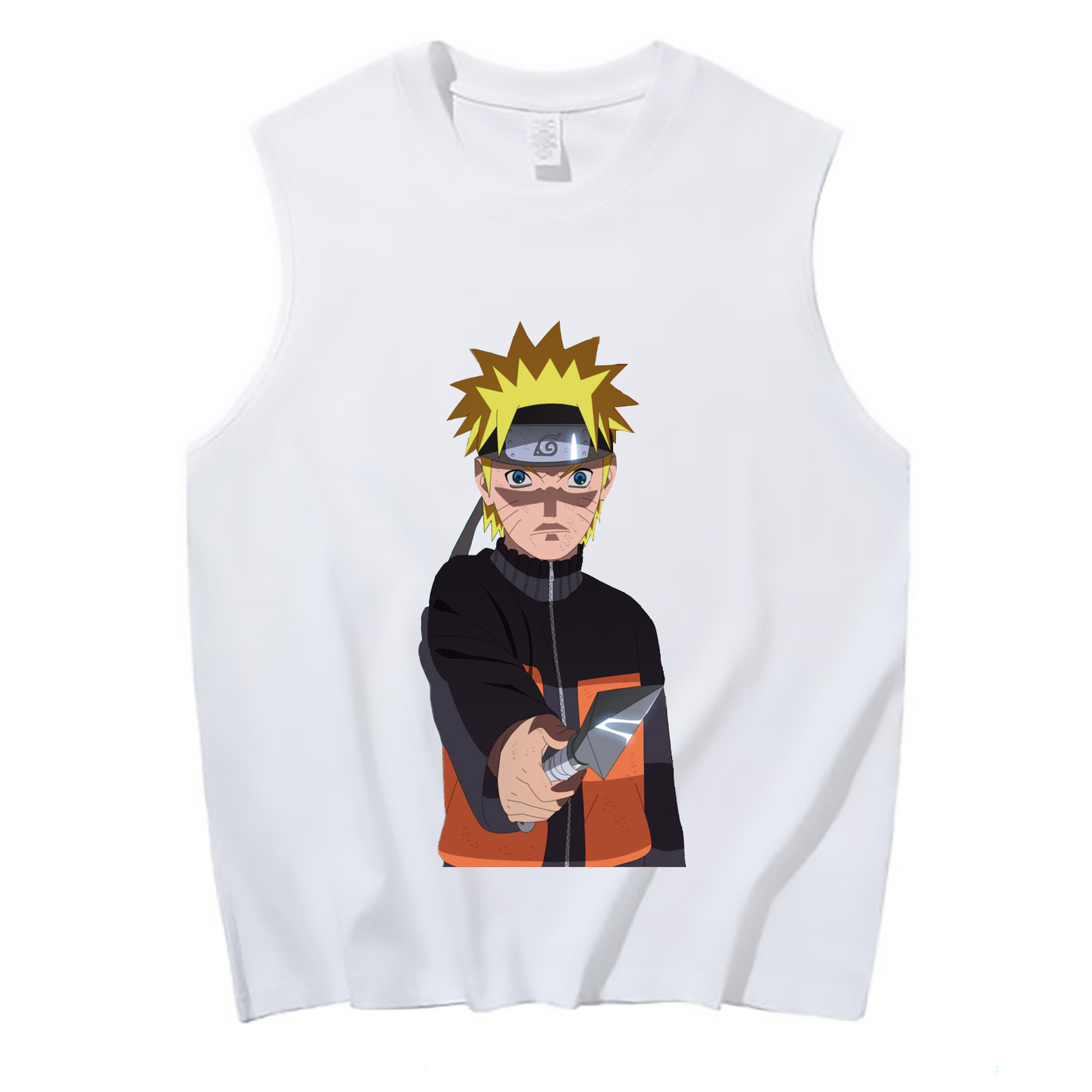 （画像用） NARUTO -ナルト- うずまき ナルト Uzumaki Naruto コットン100％タンクトップ（フロントプリント）