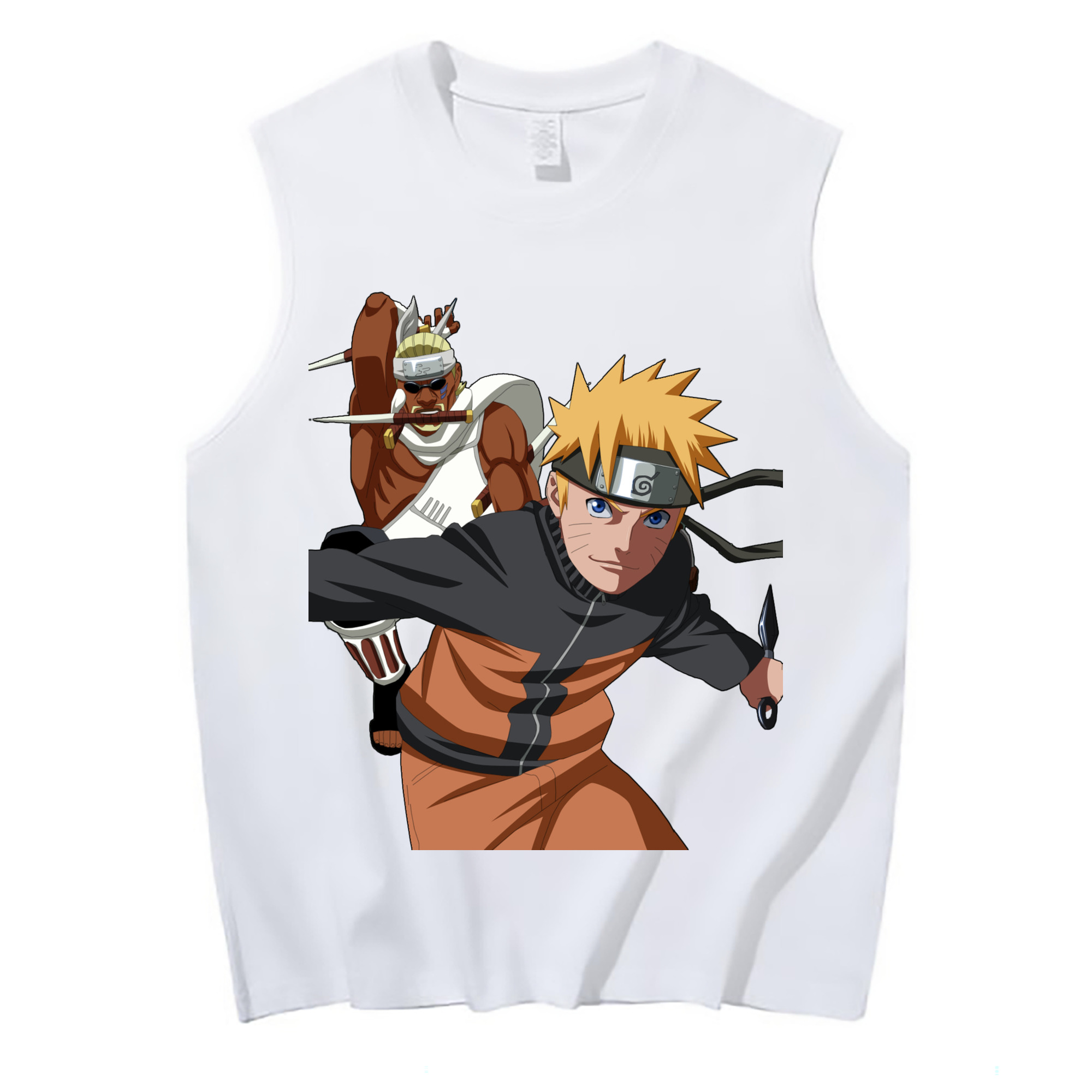 （画像用） NARUTO -ナルト- うずまき ナルト Uzumaki Naruto コットン100％タンクトップ（フロントプリント）