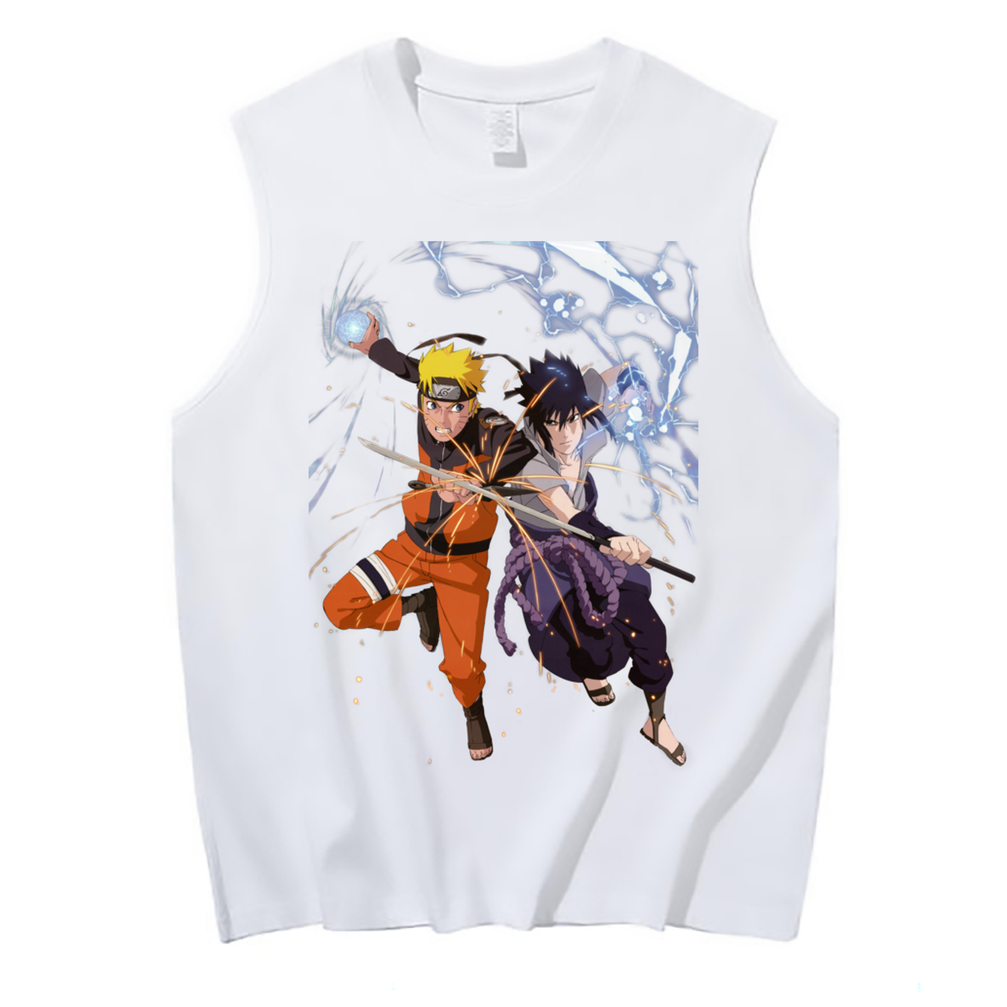 （画像用） NARUTO -ナルト- うずまき ナルト Uzumaki Naruto コットン100％タンクトップ（フロントプリント）