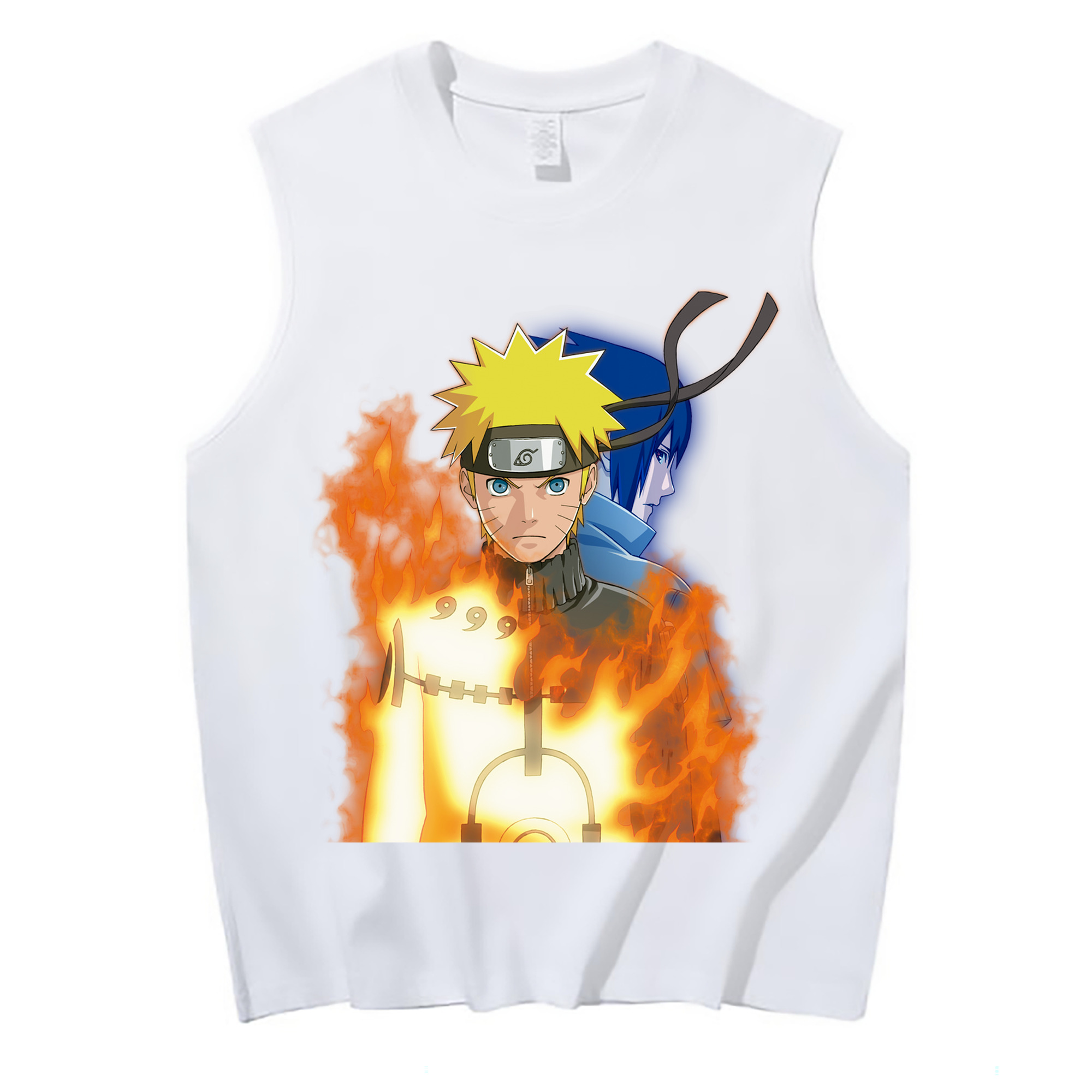（画像用） NARUTO -ナルト- うずまき ナルト Uzumaki Naruto コットン100％タンクトップ（フロントプリント）