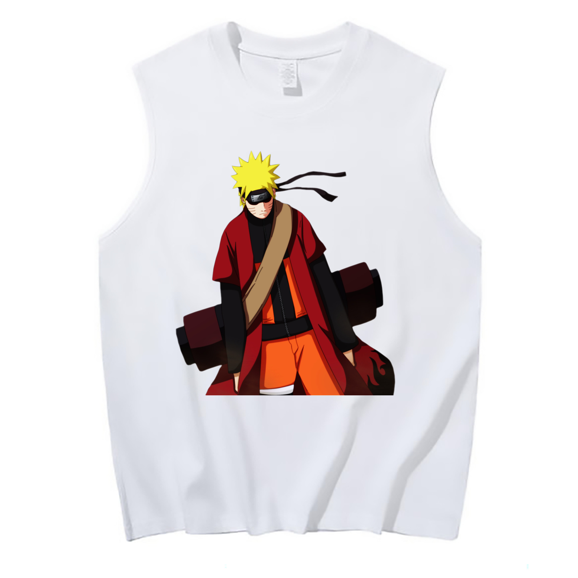 （画像用） NARUTO -ナルト- うずまき ナルト Uzumaki Naruto コットン100％タンクトップ（フロントプリント）