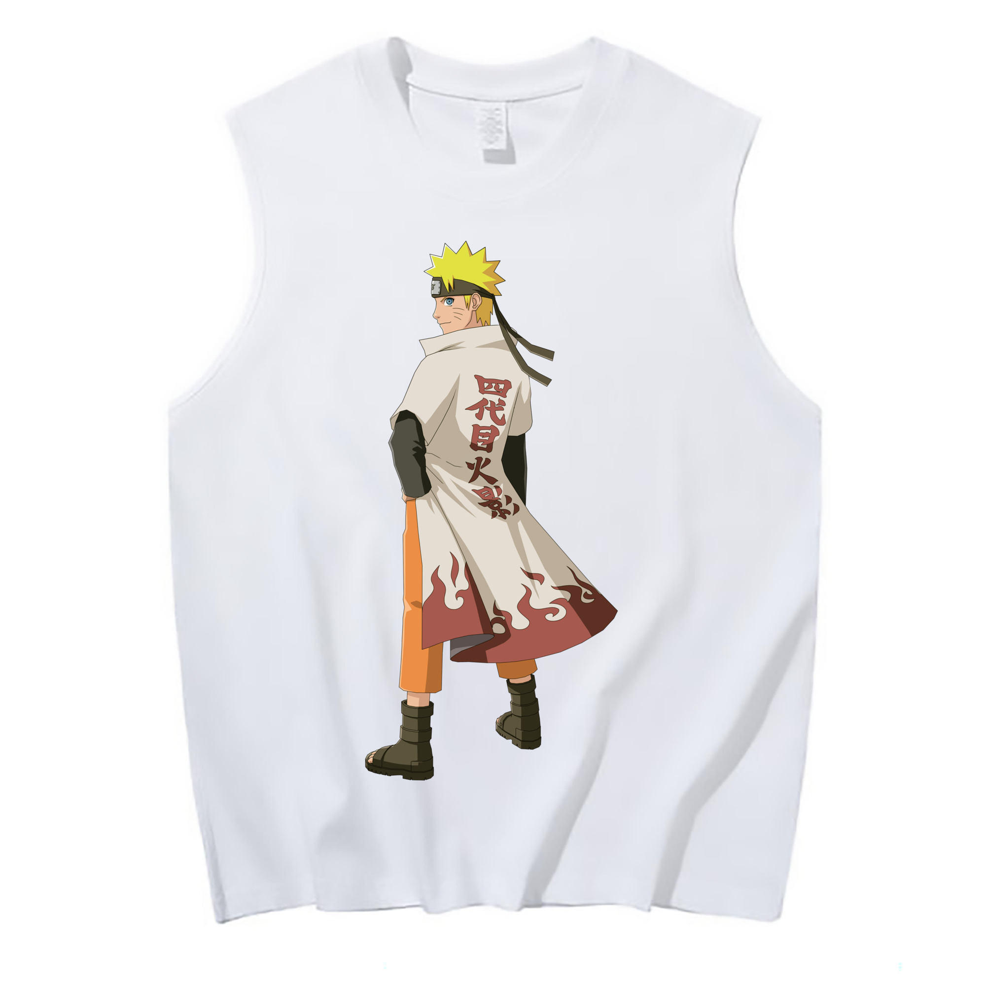（画像用） NARUTO -ナルト- うずまき ナルト Uzumaki Naruto コットン100％タンクトップ（フロントプリント）