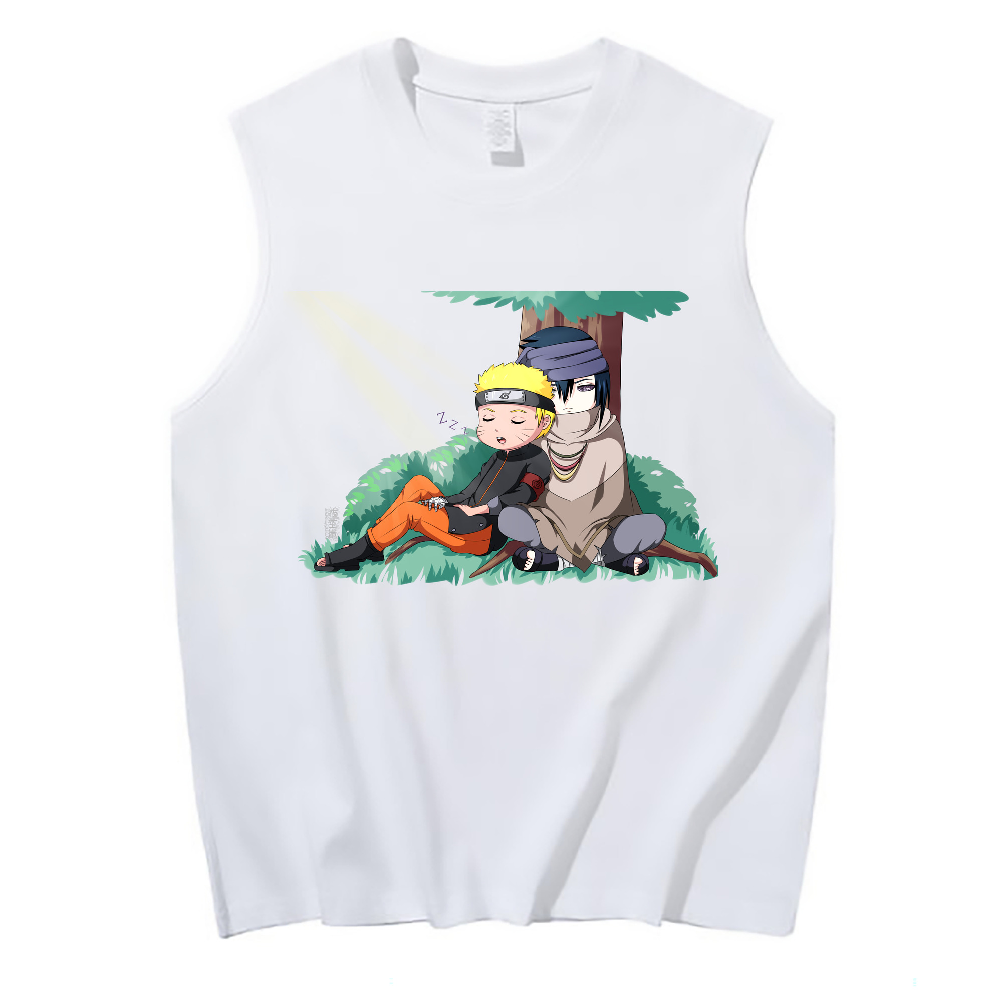 （画像用） NARUTO -ナルト- うずまき ナルト Uzumaki Naruto コットン100％タンクトップ（フロントプリント）