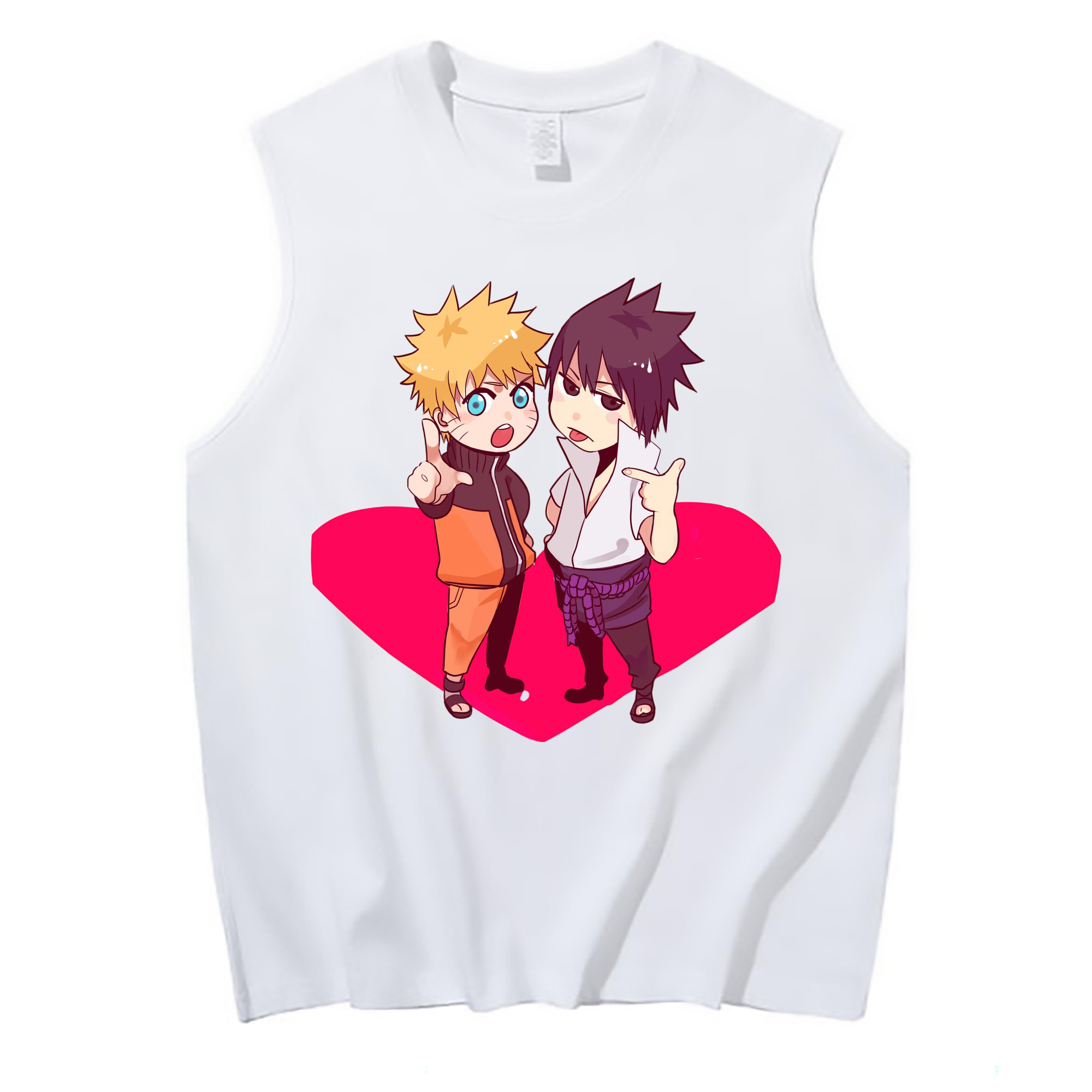（画像用） NARUTO -ナルト- うずまき ナルト Uzumaki Naruto コットン100％タンクトップ（フロントプリント）