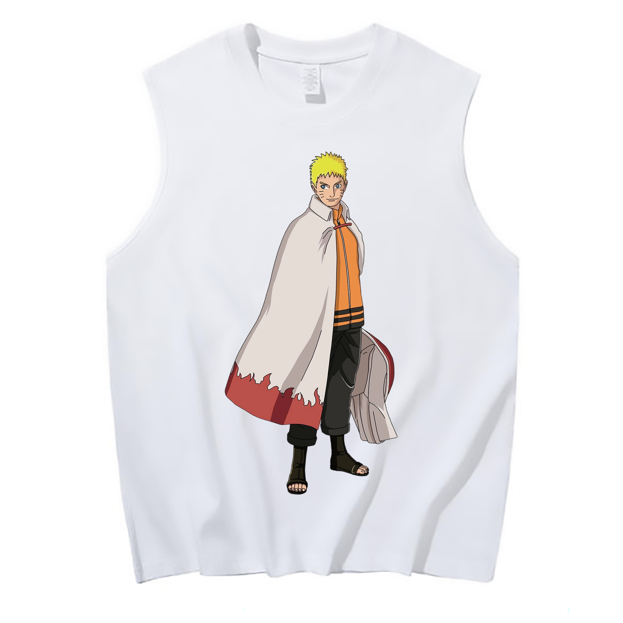 （画像用） NARUTO -ナルト- うずまき ナルト Uzumaki Naruto コットン100％タンクトップ（フロントプリント）