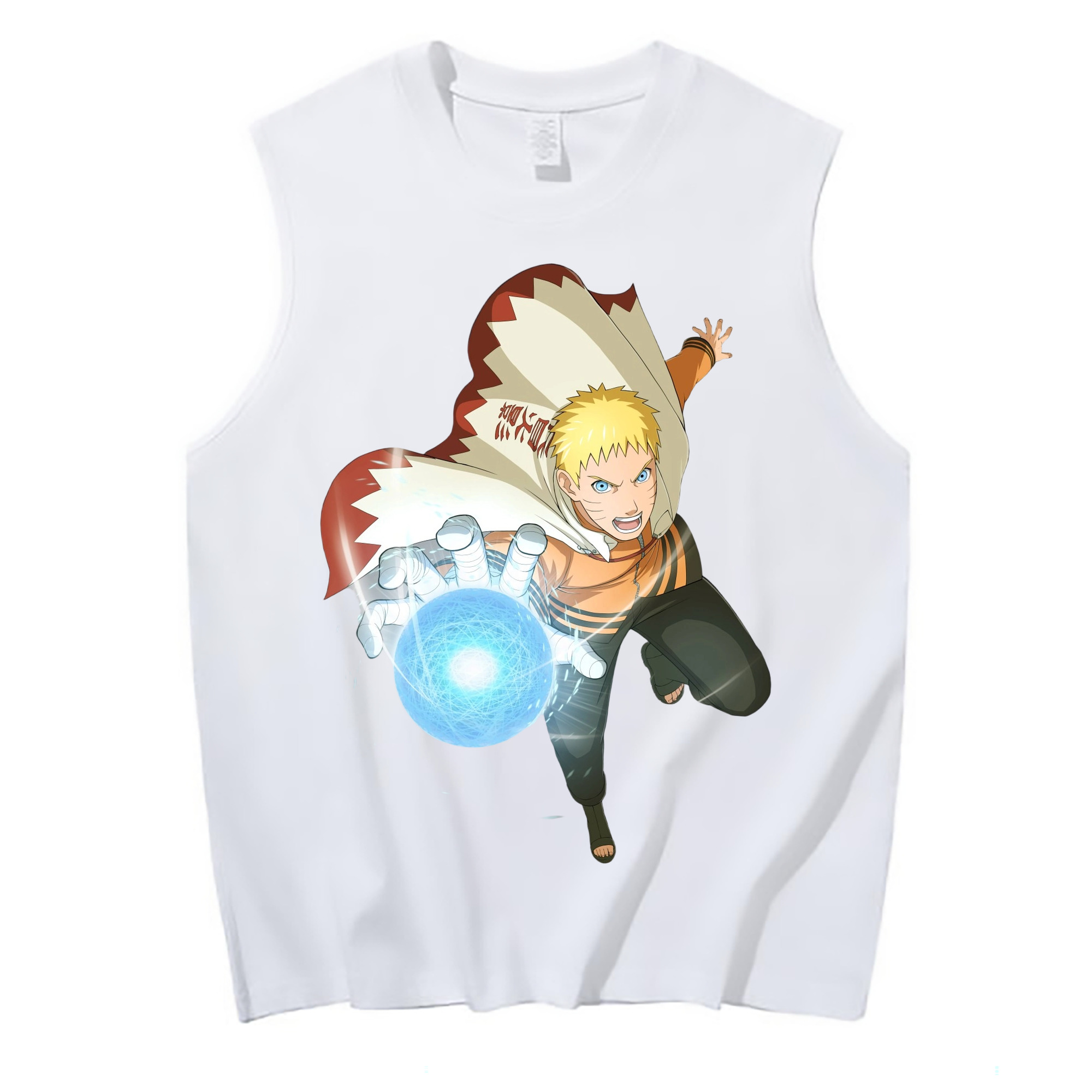 （画像用） NARUTO -ナルト- うずまき ナルト Uzumaki Naruto コットン100％タンクトップ（フロントプリント）