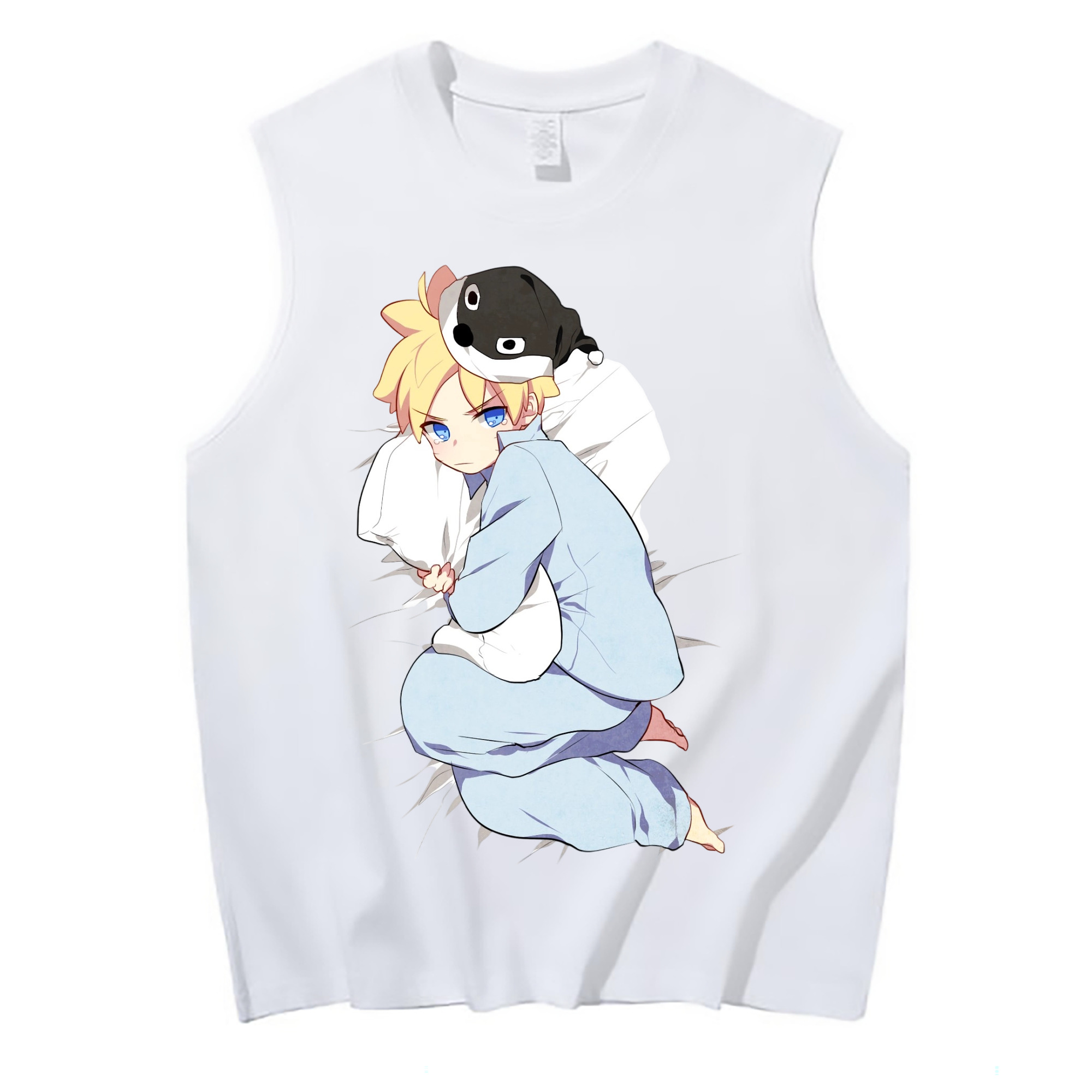 （画像用） NARUTO -ナルト- うずまき ナルト Uzumaki Naruto コットン100％タンクトップ（フロントプリント）