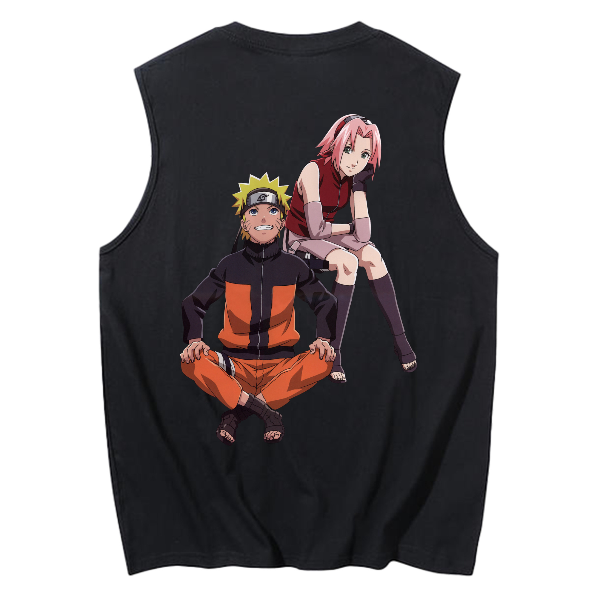 （画像用） NARUTO -ナルト- うずまき ナルト Uzumaki Naruto コットン100％タンクトップ（背面プリント）