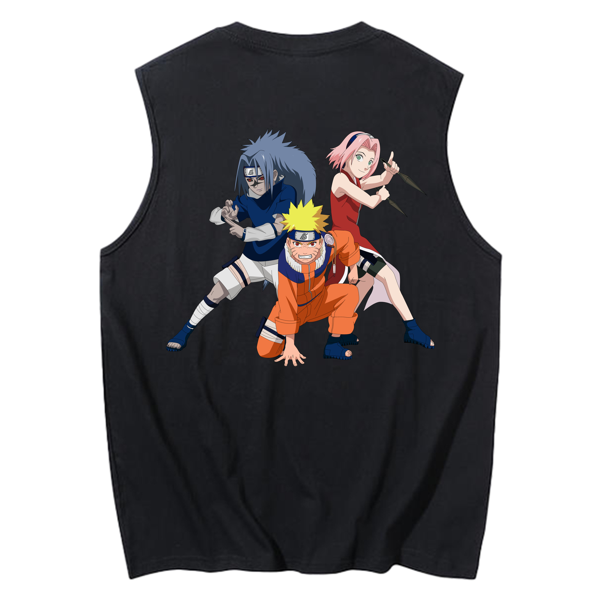 （画像用） NARUTO -ナルト- うずまき ナルト Uzumaki Naruto コットン100％タンクトップ（背面プリント）