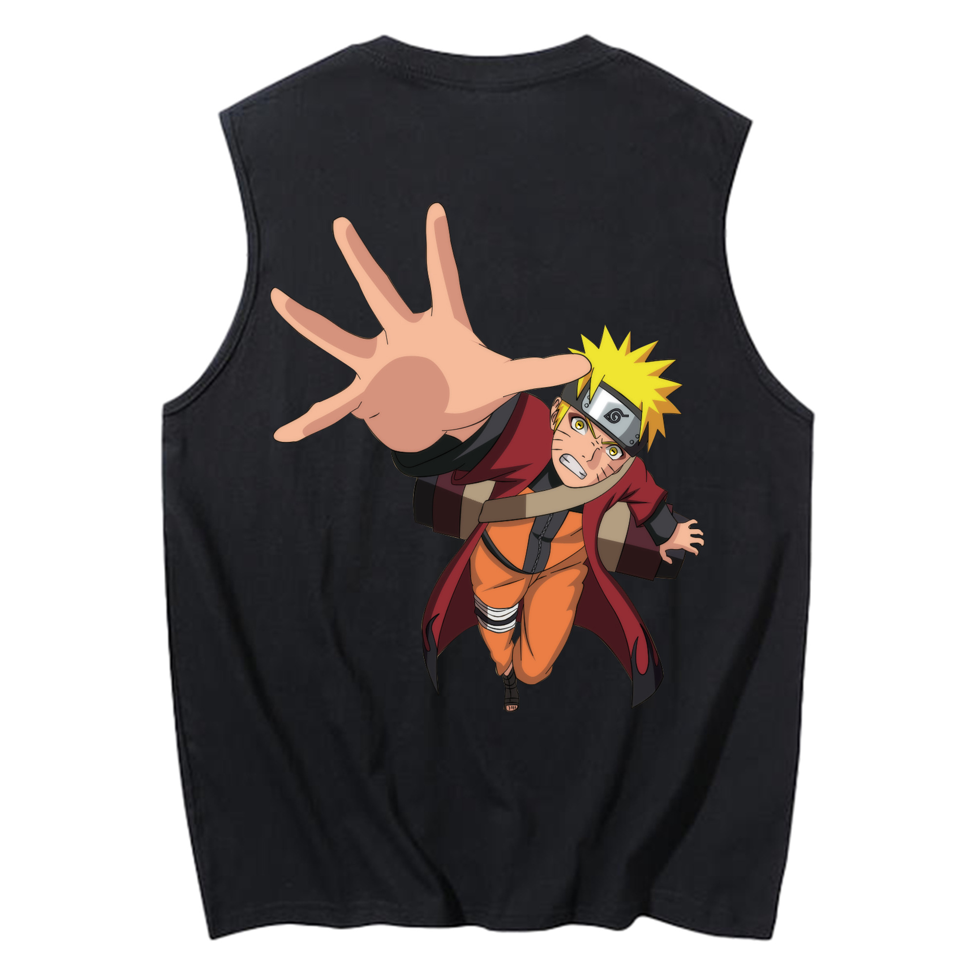 （画像用） NARUTO -ナルト- うずまき ナルト Uzumaki Naruto コットン100％タンクトップ（背面プリント）