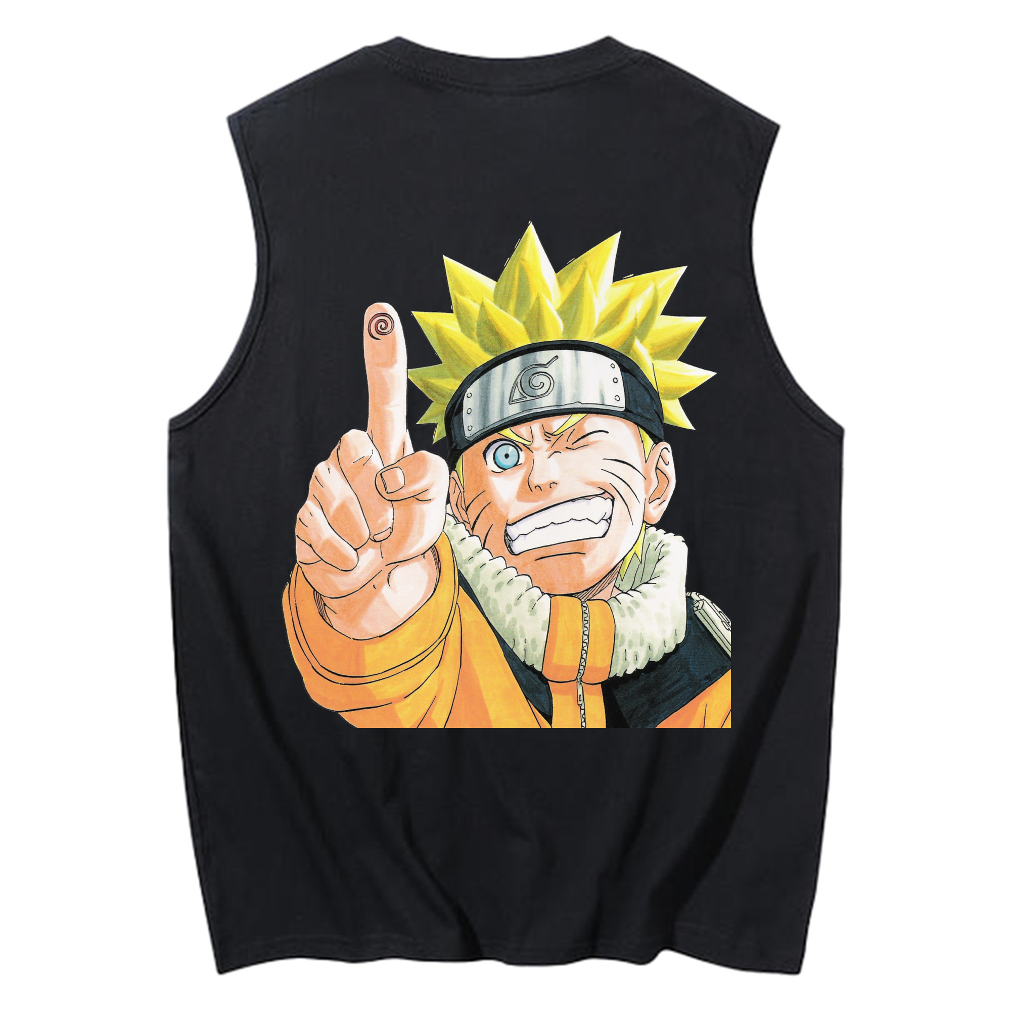 （画像用） NARUTO -ナルト- うずまき ナルト Uzumaki Naruto コットン100％タンクトップ（背面プリント）
