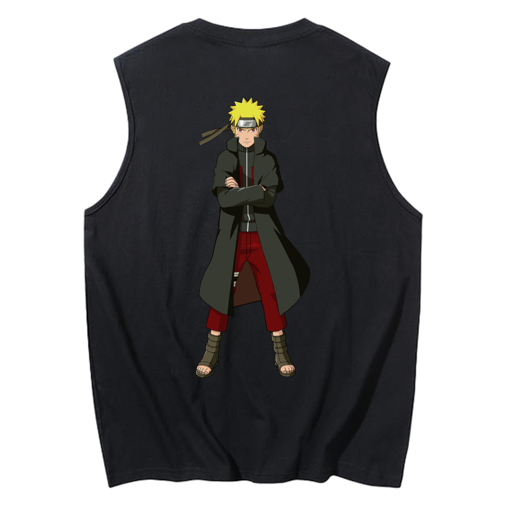 （画像用） NARUTO -ナルト- うずまき ナルト Uzumaki Naruto コットン100％タンクトップ（背面プリント）