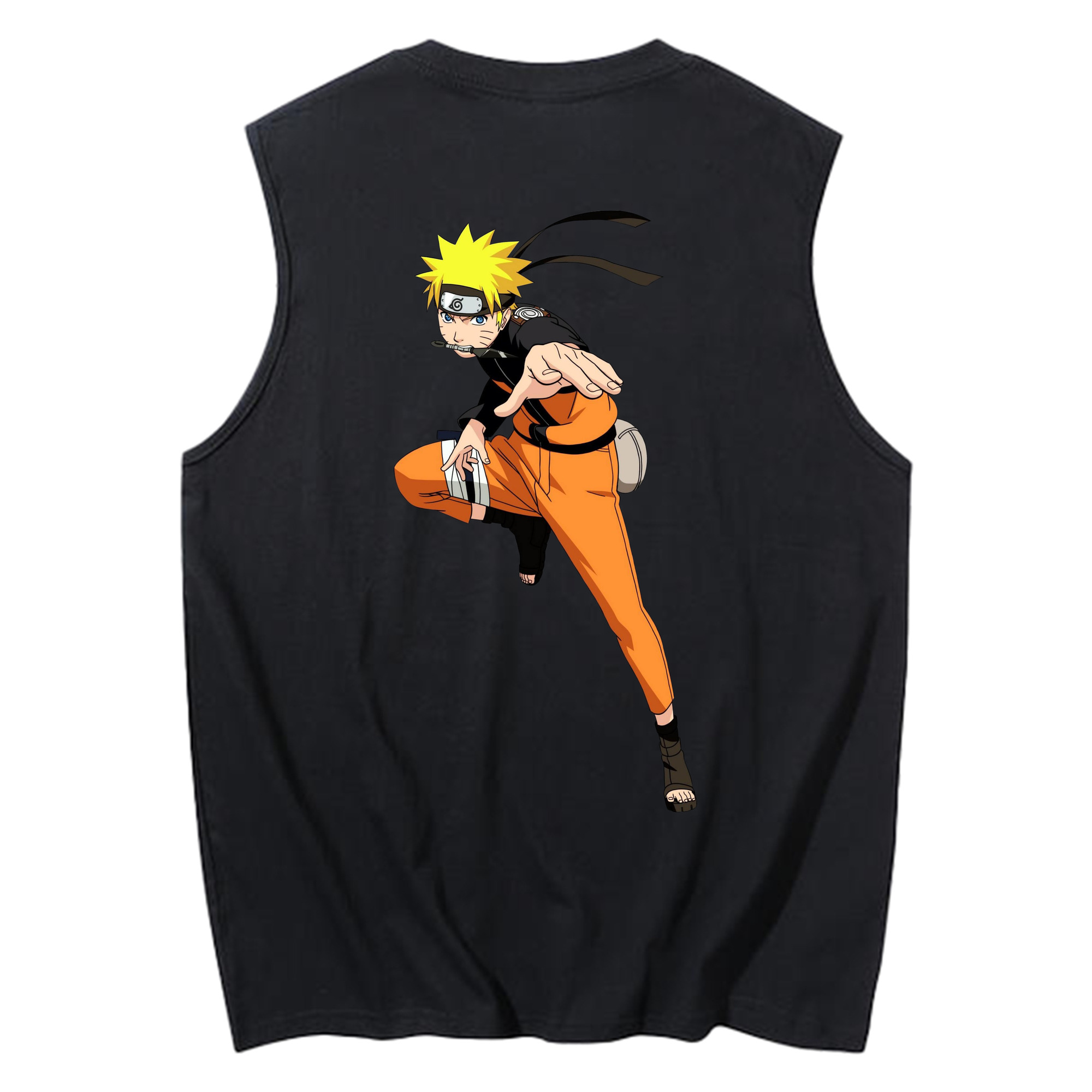 （画像用） NARUTO -ナルト- うずまき ナルト Uzumaki Naruto コットン100％タンクトップ（背面プリント）