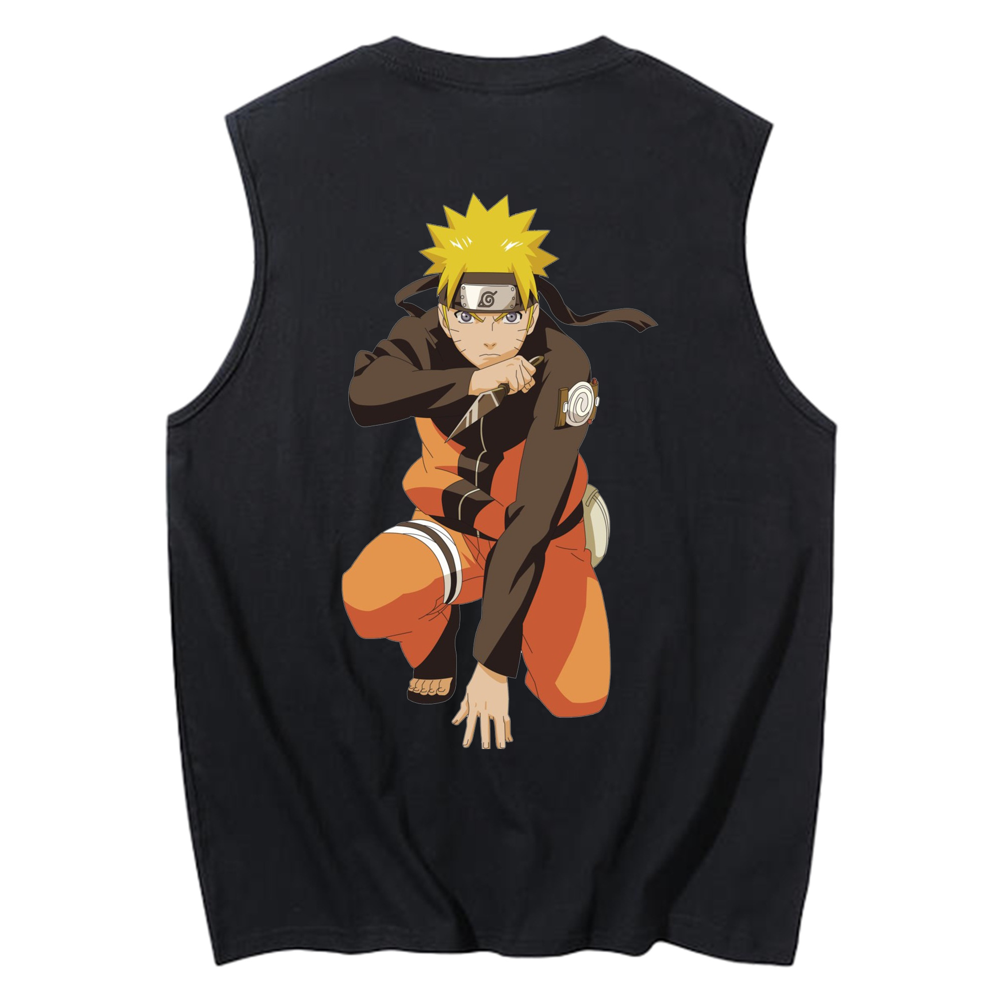 （画像用） NARUTO -ナルト- うずまき ナルト Uzumaki Naruto コットン100％タンクトップ（背面プリント）