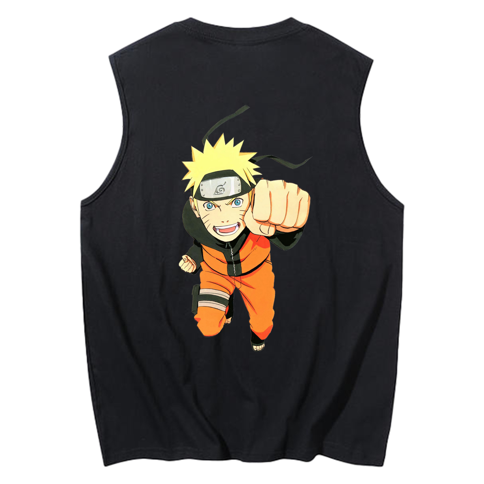 （画像用） NARUTO -ナルト- うずまき ナルト Uzumaki Naruto コットン100％タンクトップ（背面プリント）