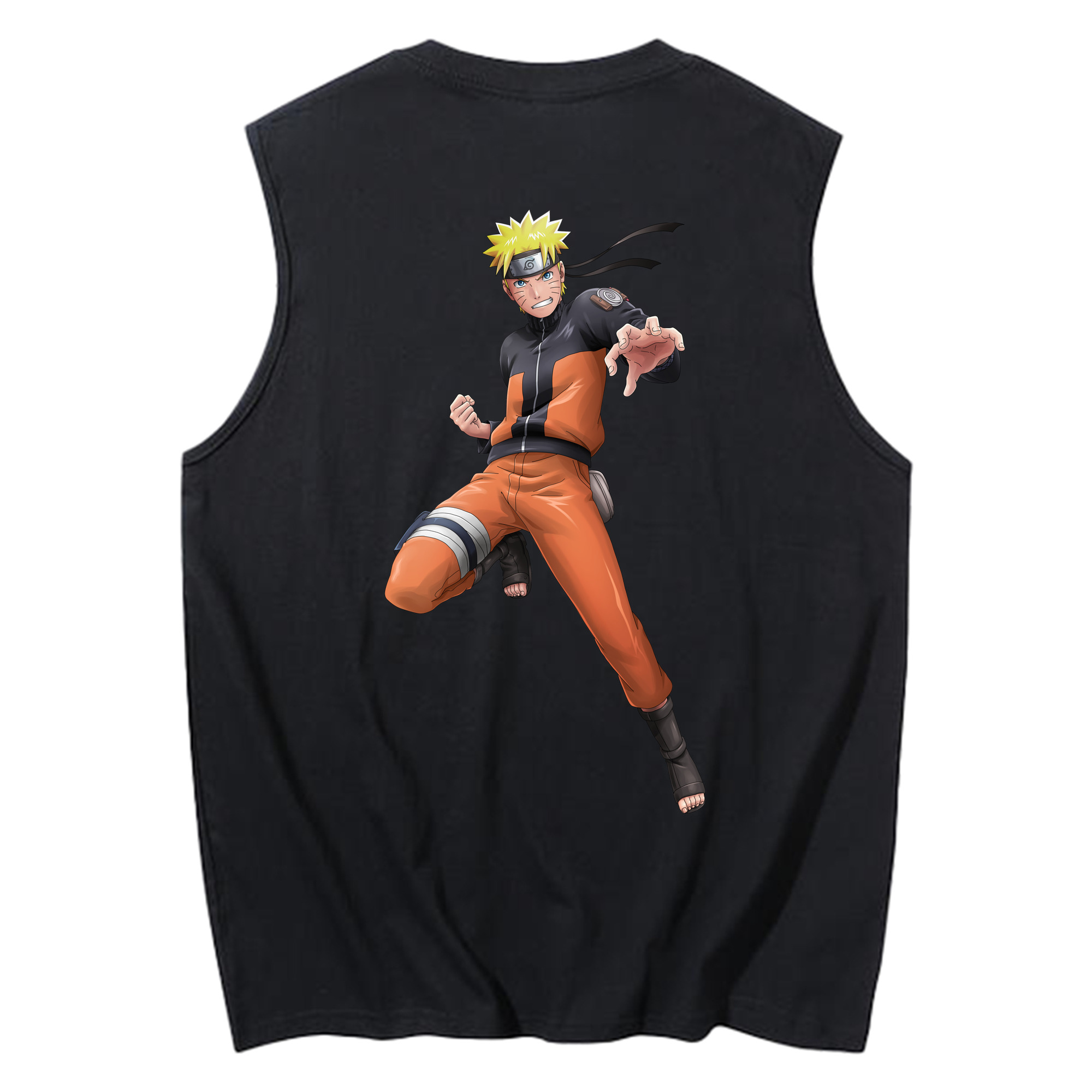 （画像用） NARUTO -ナルト- うずまき ナルト Uzumaki Naruto コットン100％タンクトップ（背面プリント）
