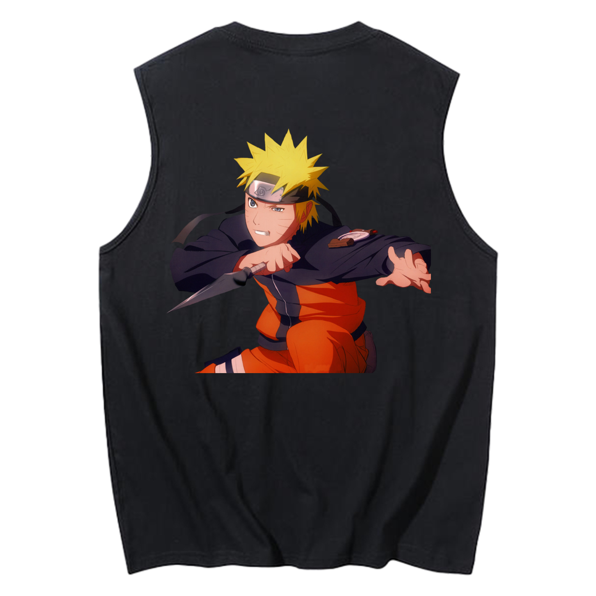 （画像用） NARUTO -ナルト- うずまき ナルト Uzumaki Naruto コットン100％タンクトップ（背面プリント）
