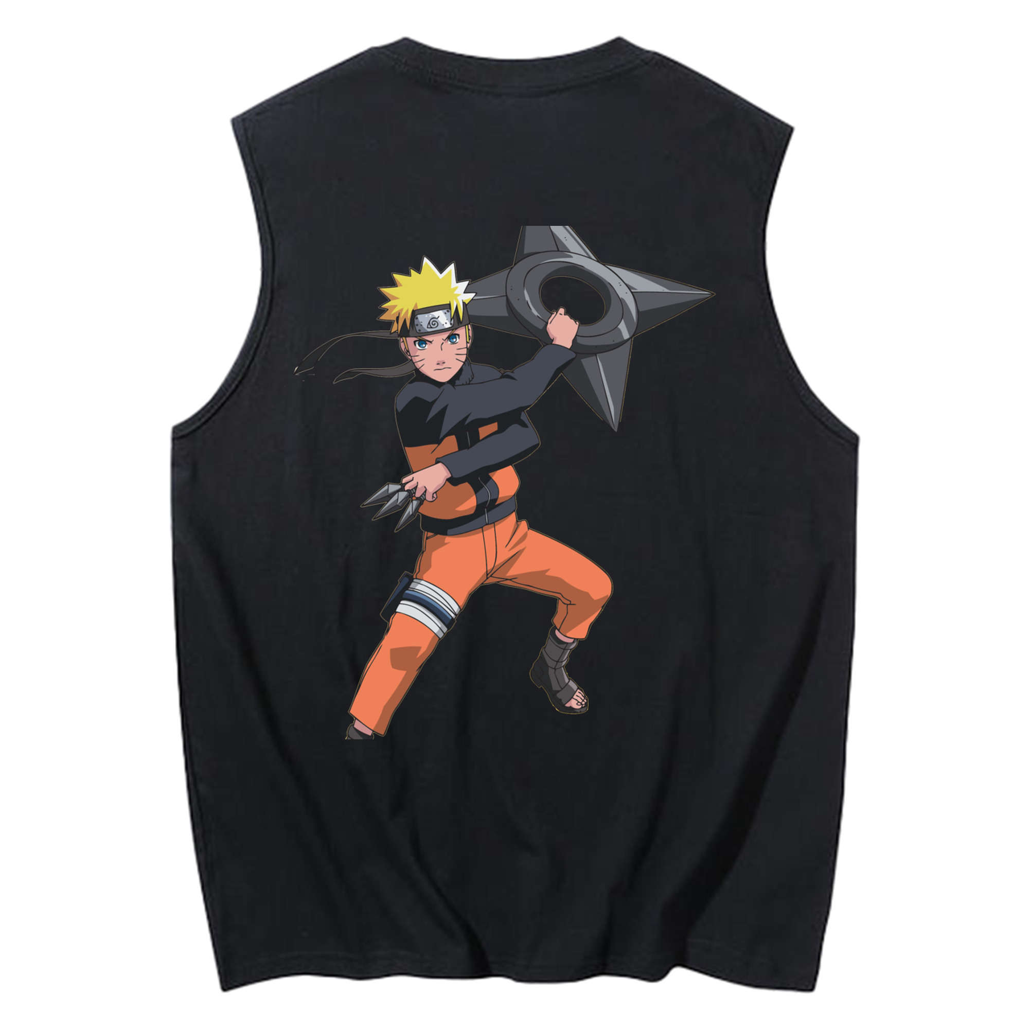 （画像用） NARUTO -ナルト- うずまき ナルト Uzumaki Naruto コットン100％タンクトップ（背面プリント）