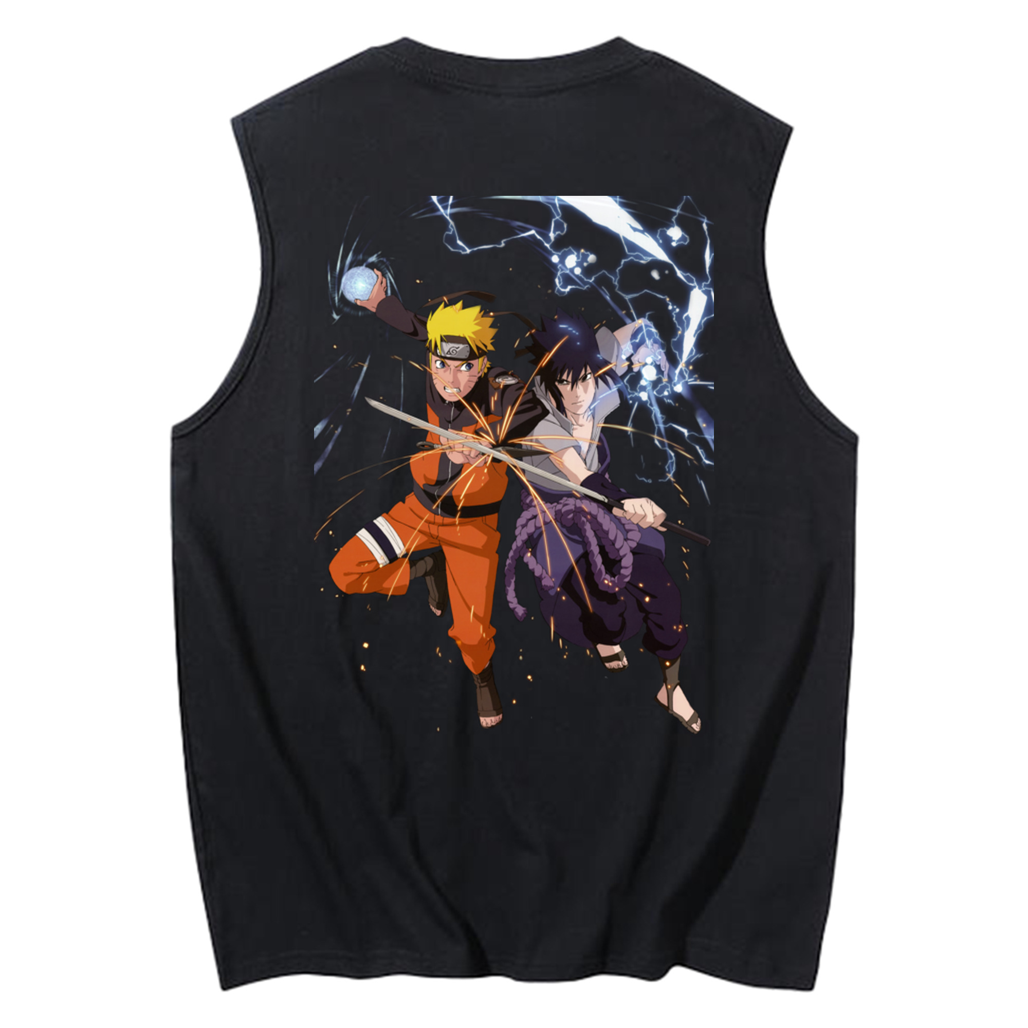 （画像用） NARUTO -ナルト- うずまき ナルト Uzumaki Naruto コットン100％タンクトップ（背面プリント）