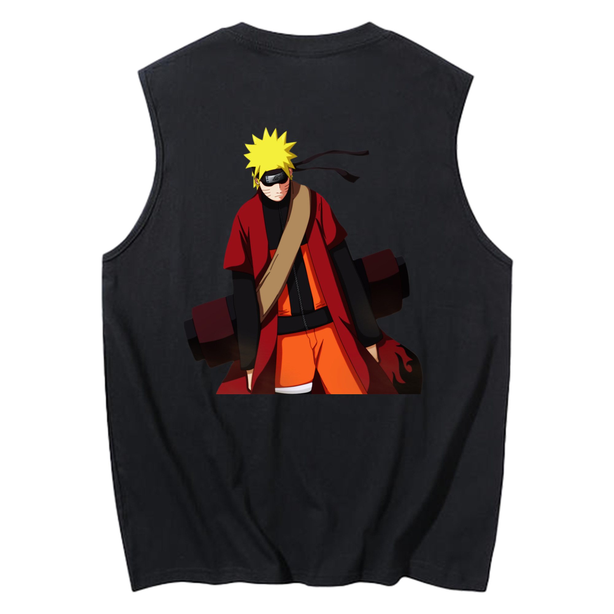 （画像用） NARUTO -ナルト- うずまき ナルト Uzumaki Naruto コットン100％タンクトップ（背面プリント）