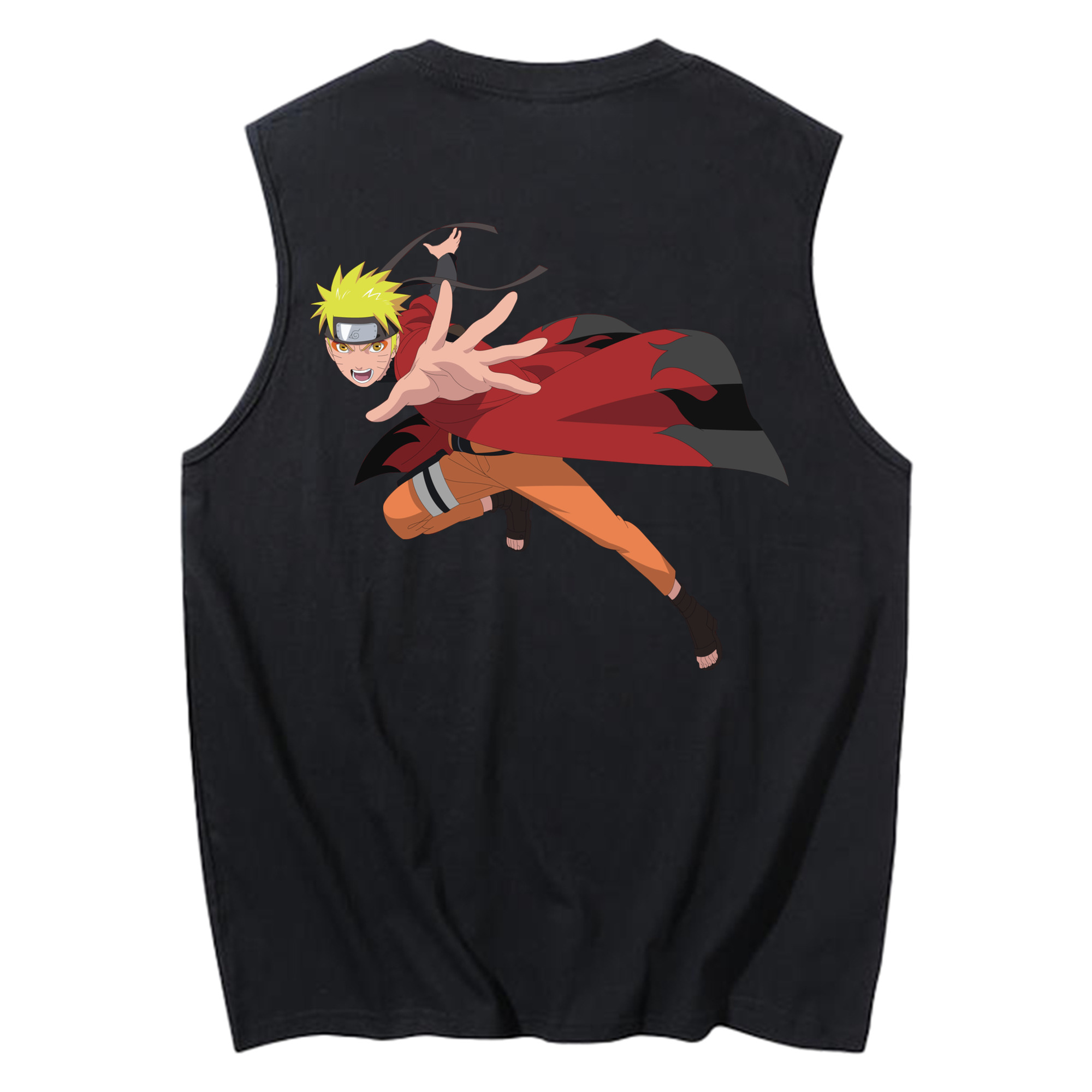 （画像用） NARUTO -ナルト- うずまき ナルト Uzumaki Naruto コットン100％タンクトップ（背面プリント）
