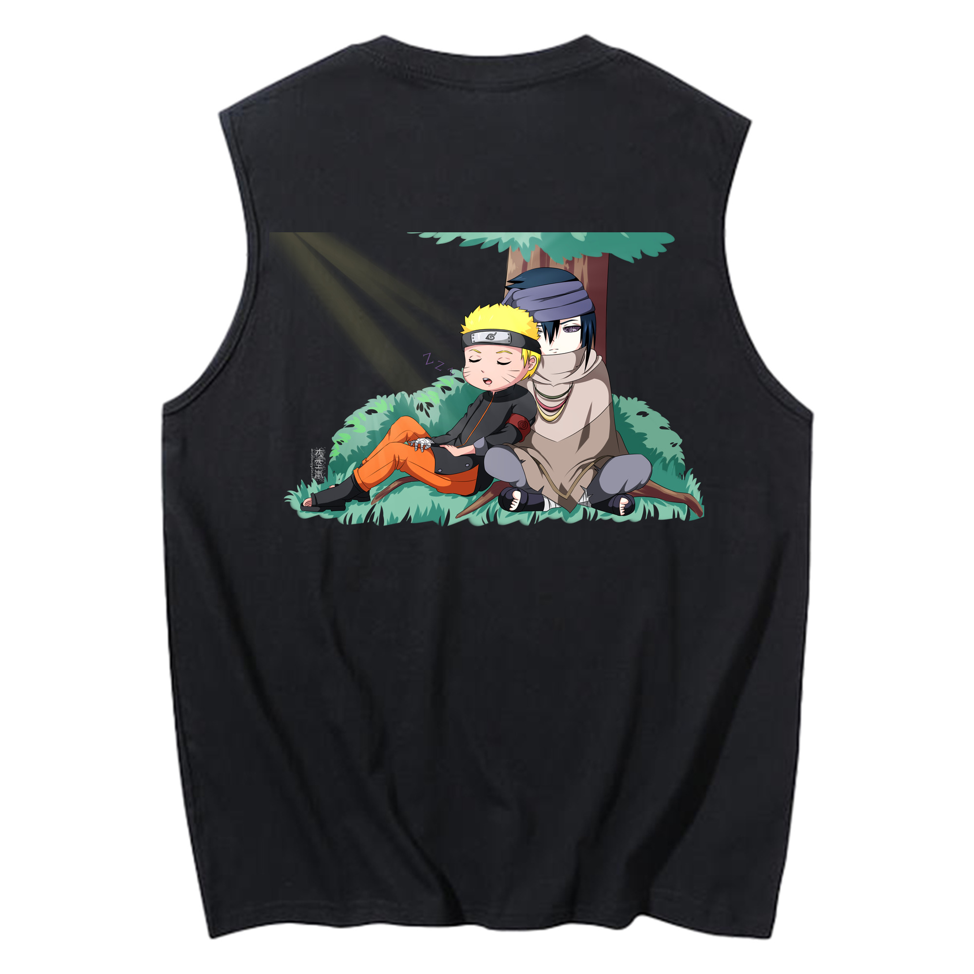 （画像用） NARUTO -ナルト- うずまき ナルト Uzumaki Naruto コットン100％タンクトップ（背面プリント）